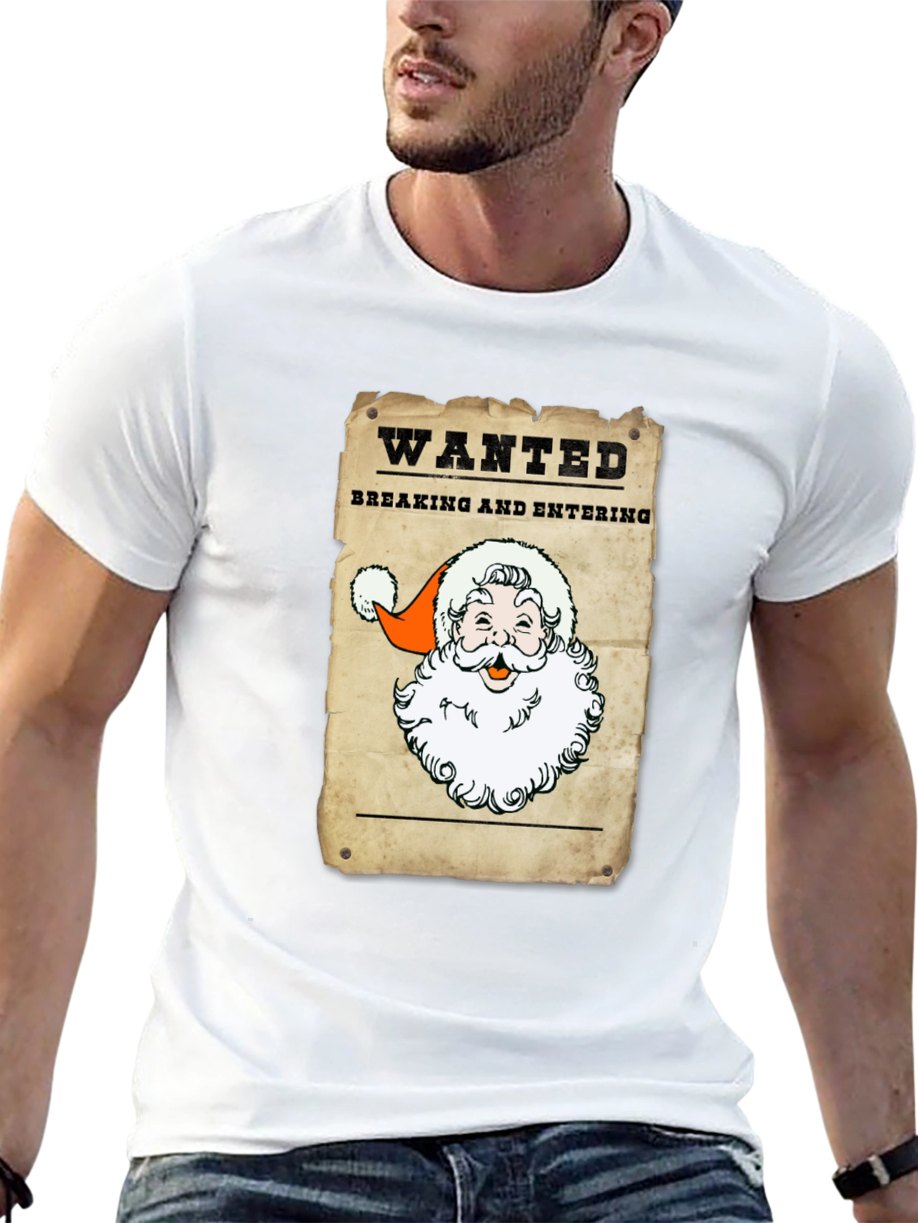 Wanted Santa T-Shirt - Breaking and Entering