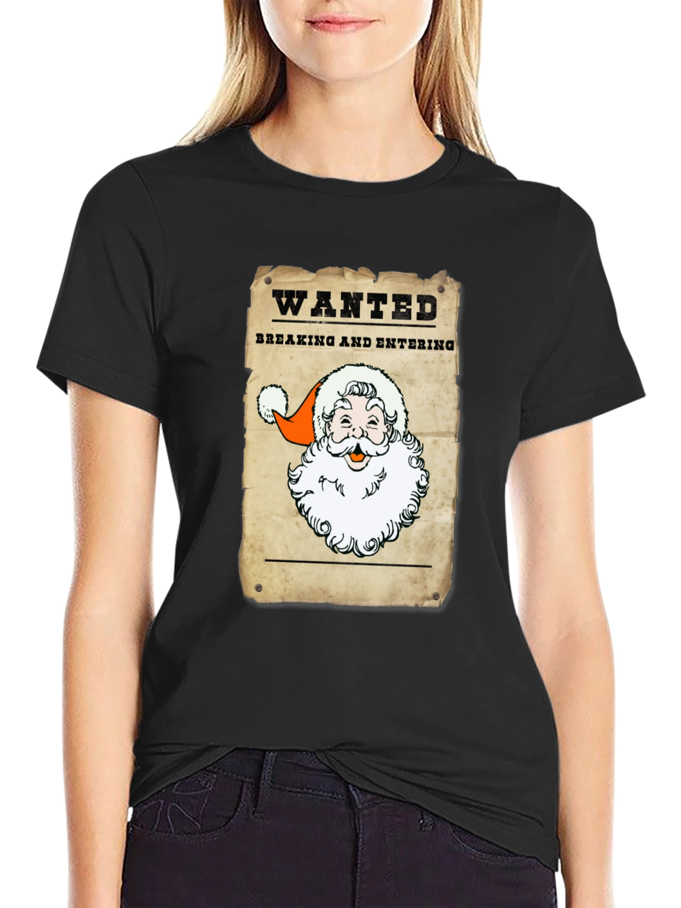 Wanted Santa T-Shirt - Breaking and Entering