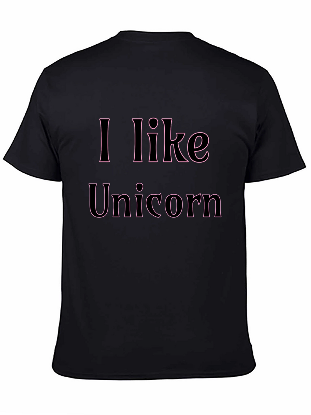 I Like Unicorn Black T-Shirt