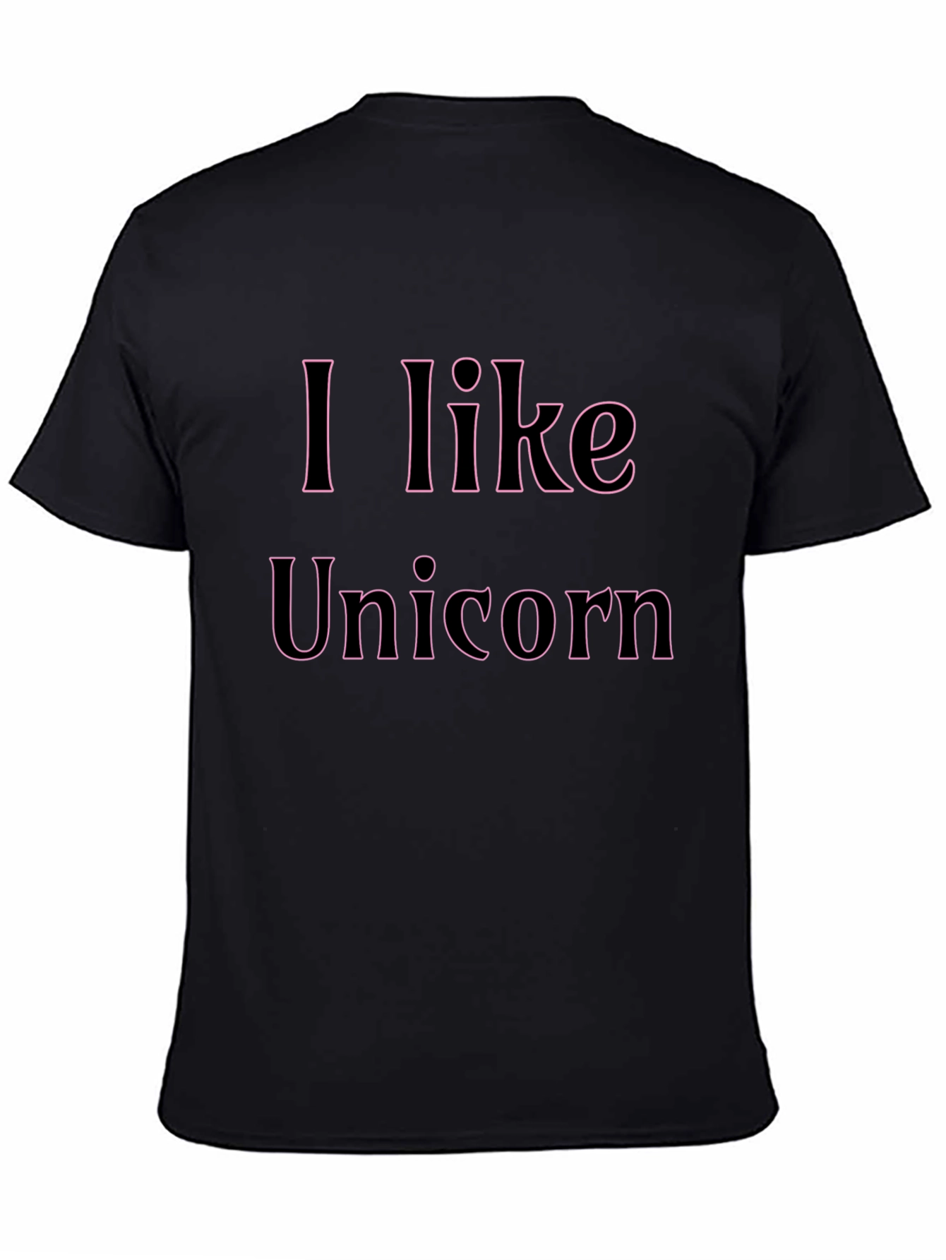 I Like Unicorn Black T-Shirt