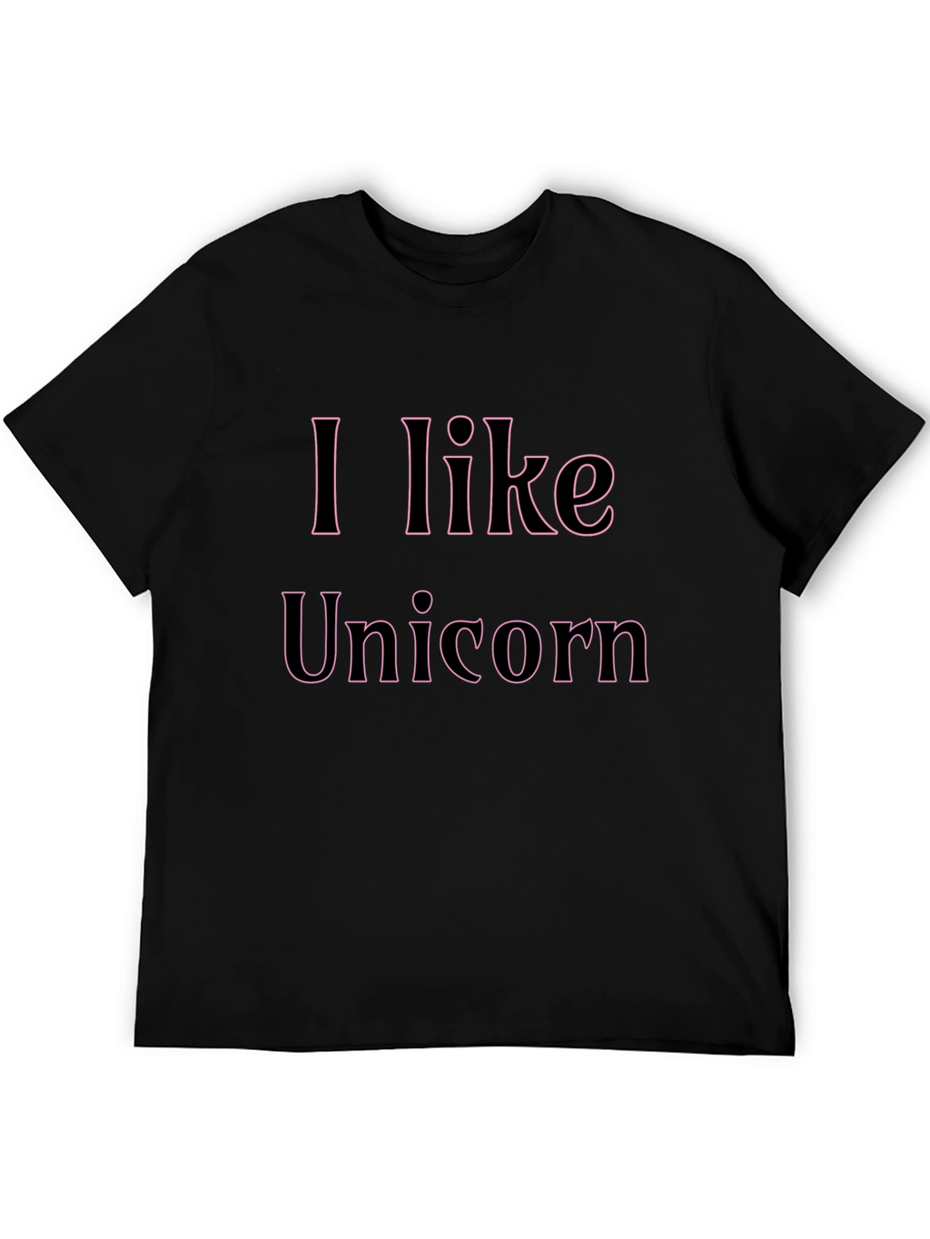 I Like Unicorn Black T-Shirt