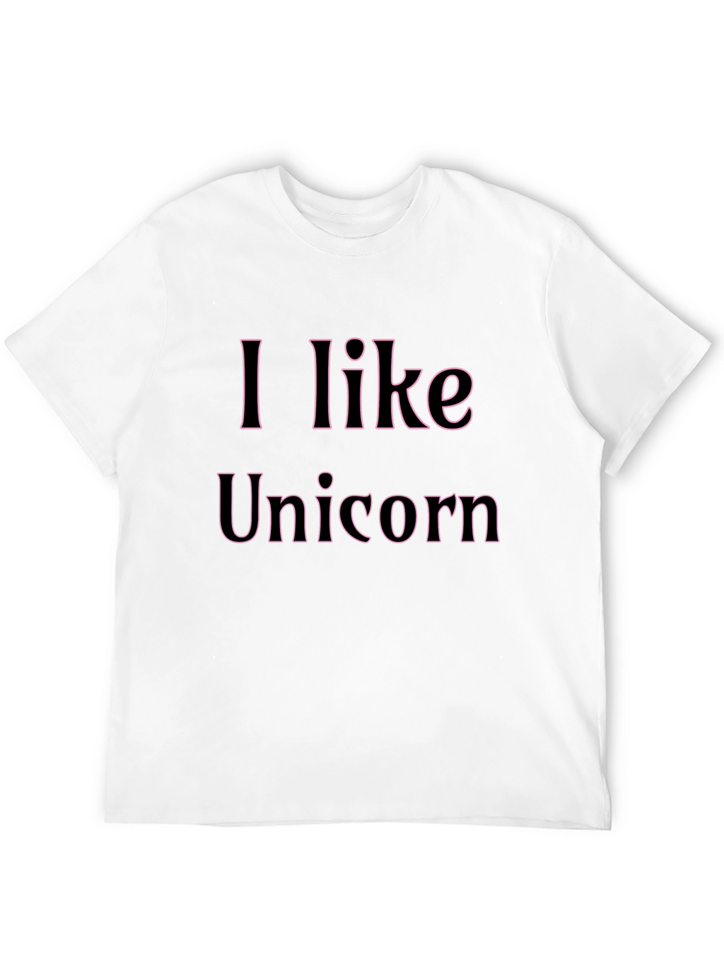 I Like Unicorn Black T-Shirt