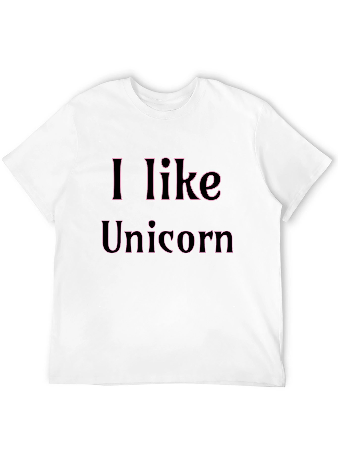 I Like Unicorn Black T-Shirt