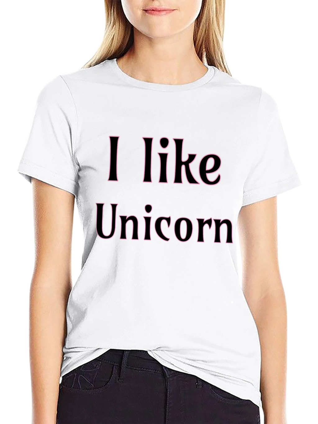 I Like Unicorn Black T-Shirt