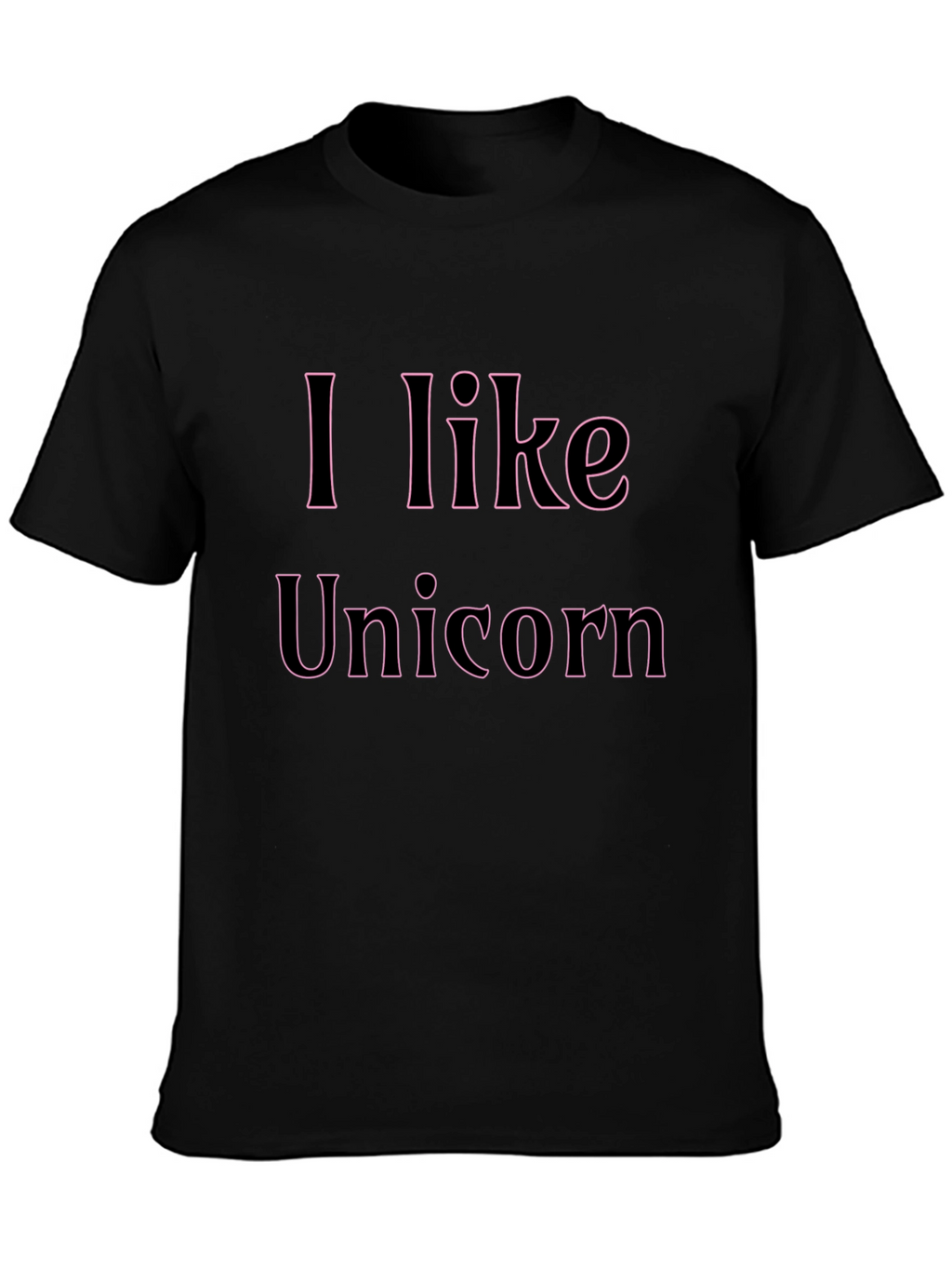 I Like Unicorn Black T-Shirt
