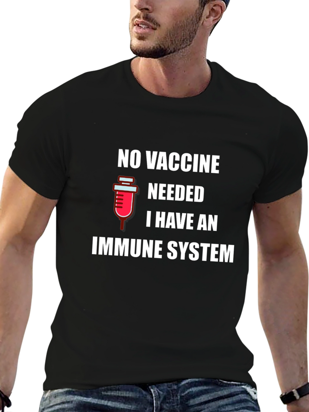 Immune System T-Shirt - No Vaccine Needed