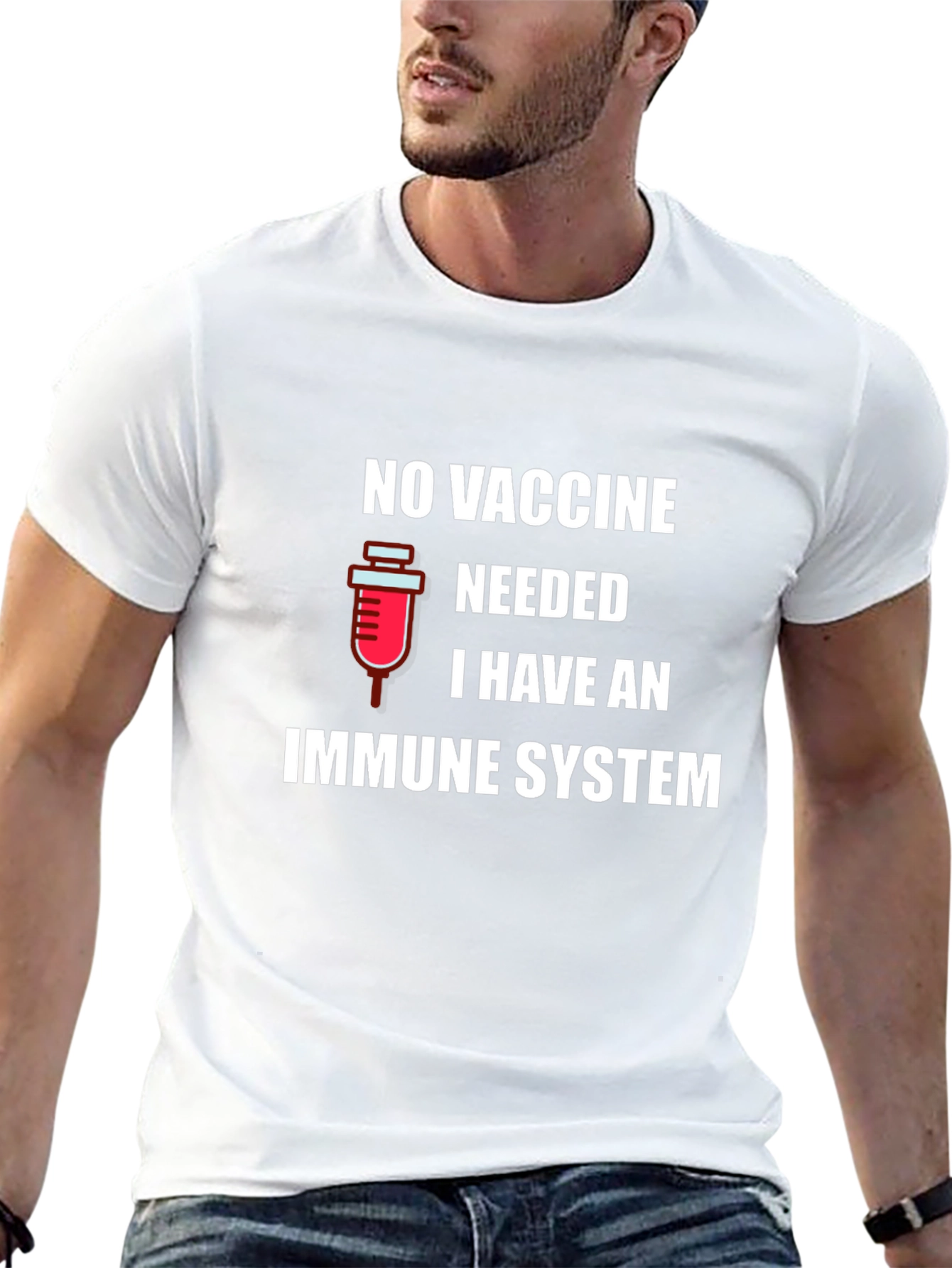 Immune System T-Shirt - No Vaccine Needed