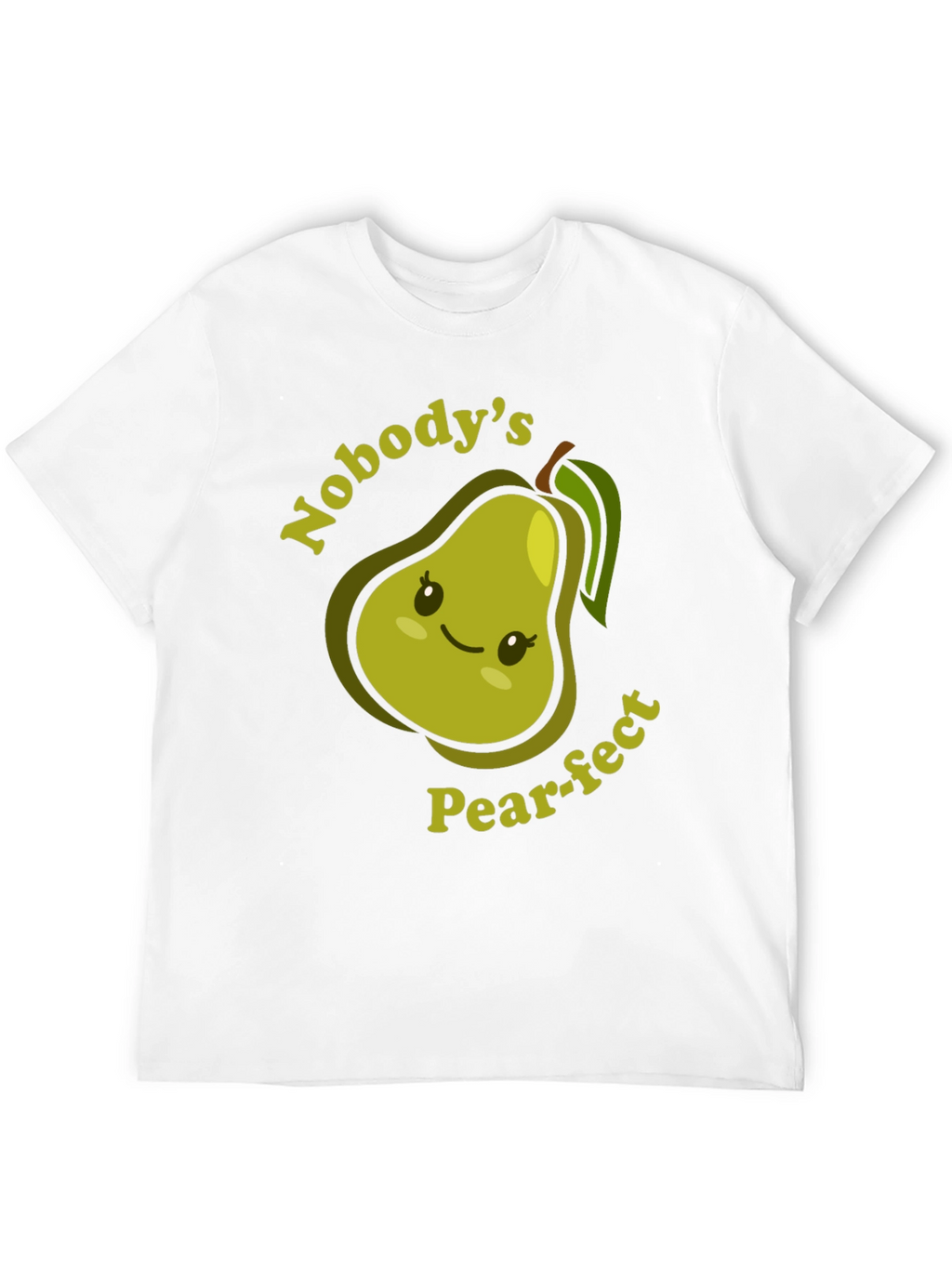 Nobodys Pear-fect T-Shirt Cute Fruit Pun Tee