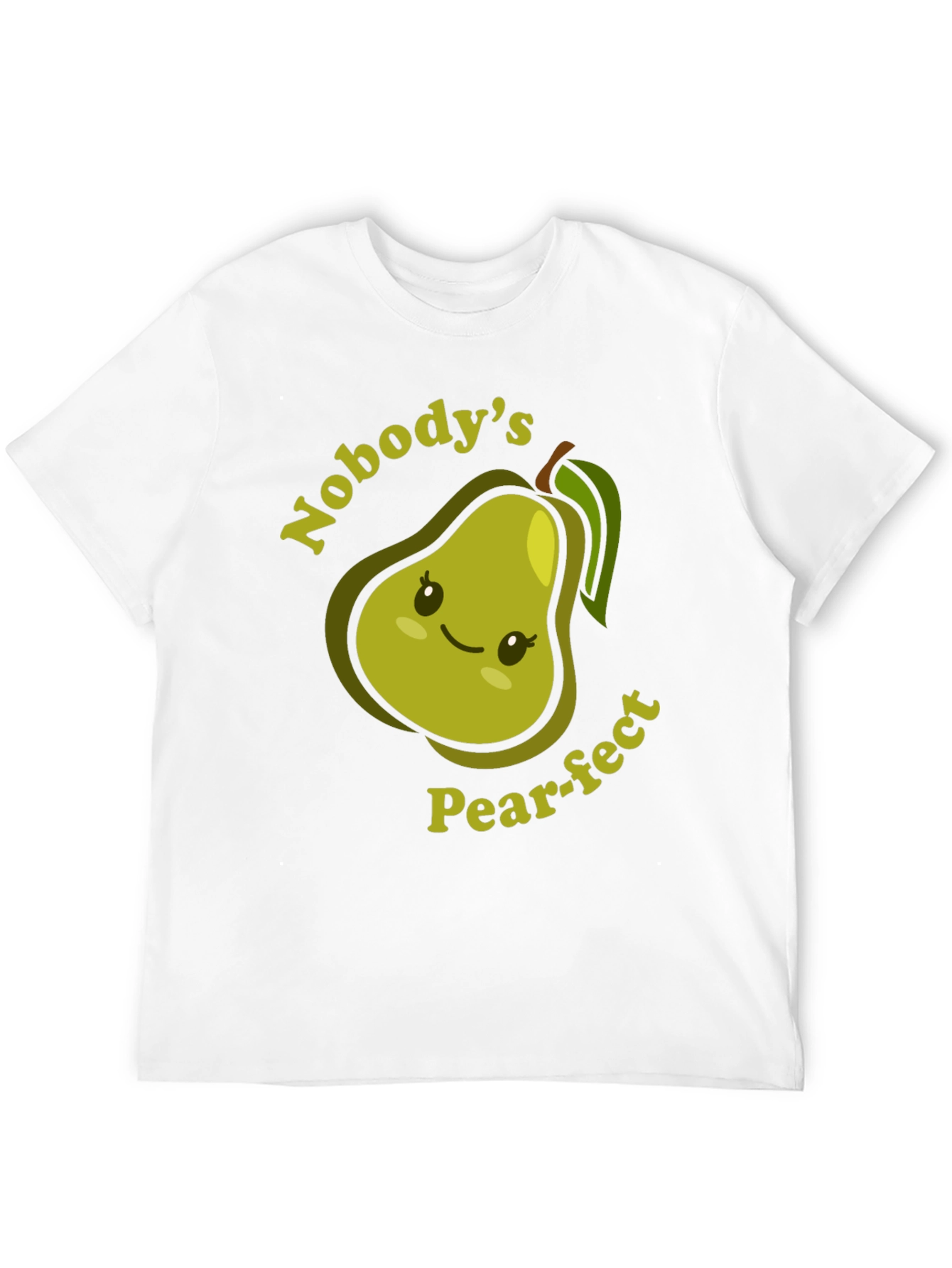 Nobodys Pear-fect T-Shirt Cute Fruit Pun Tee