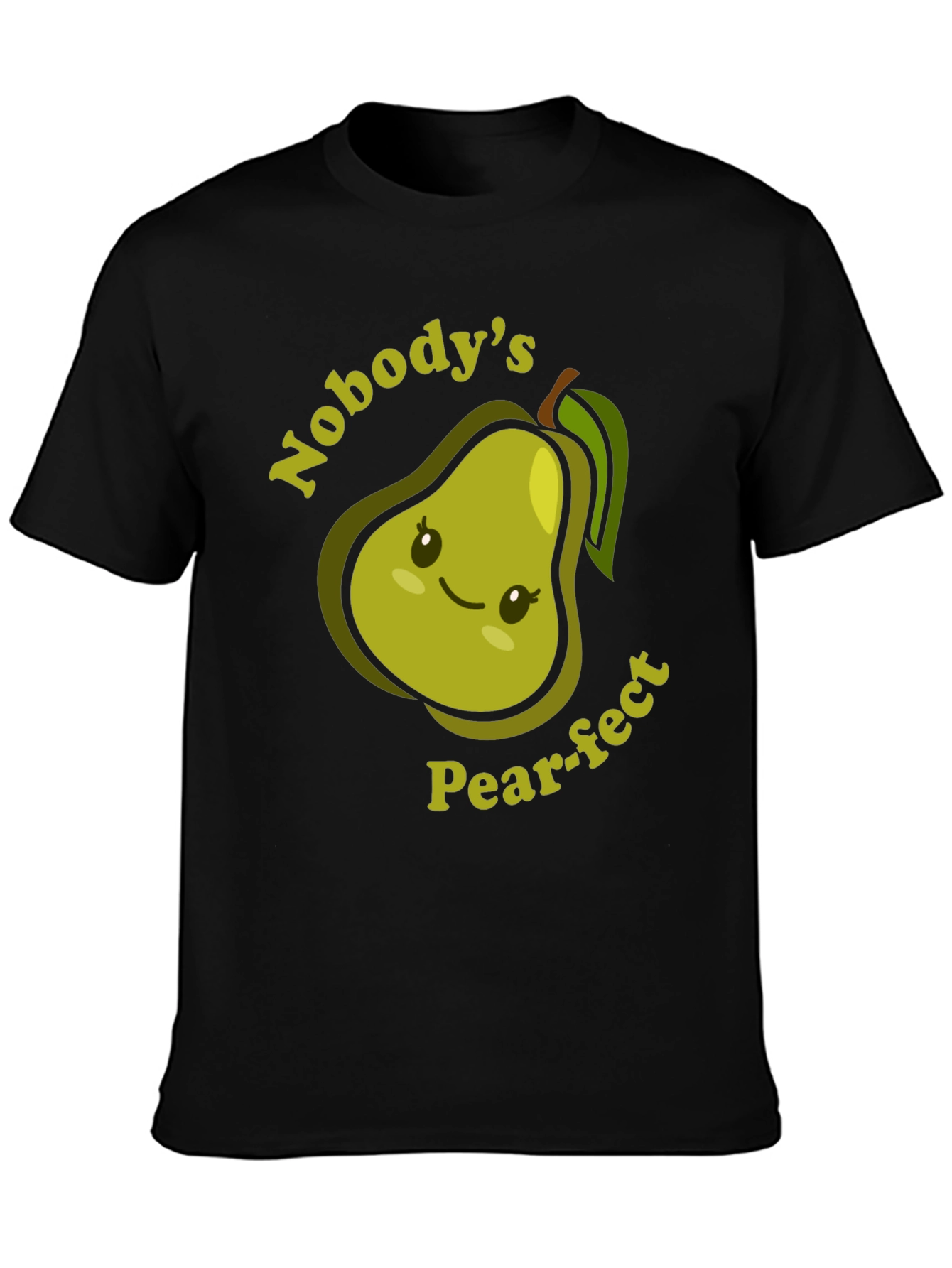 Nobodys Pear-fect T-Shirt Cute Fruit Pun Tee
