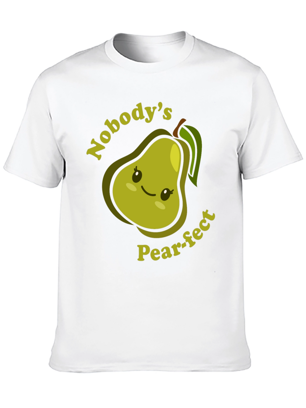 Nobodys Pear-fect T-Shirt Cute Fruit Pun Tee
