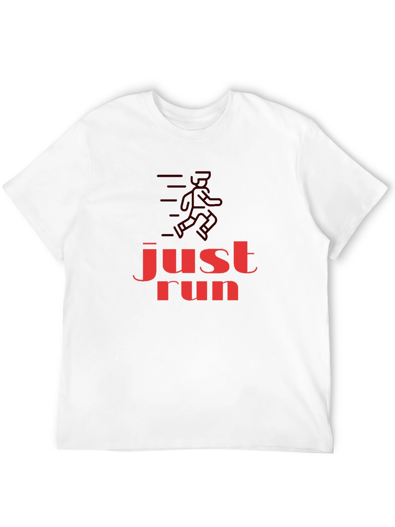 Just Run Graphic T-Shirt - Black