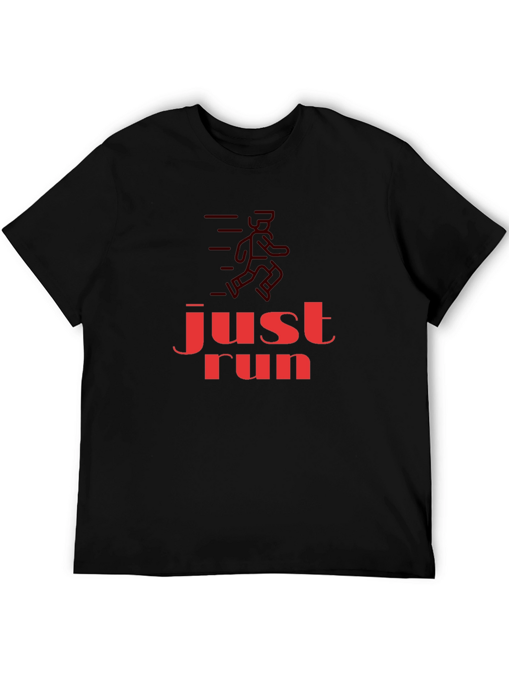 Just Run Graphic T-Shirt - Black