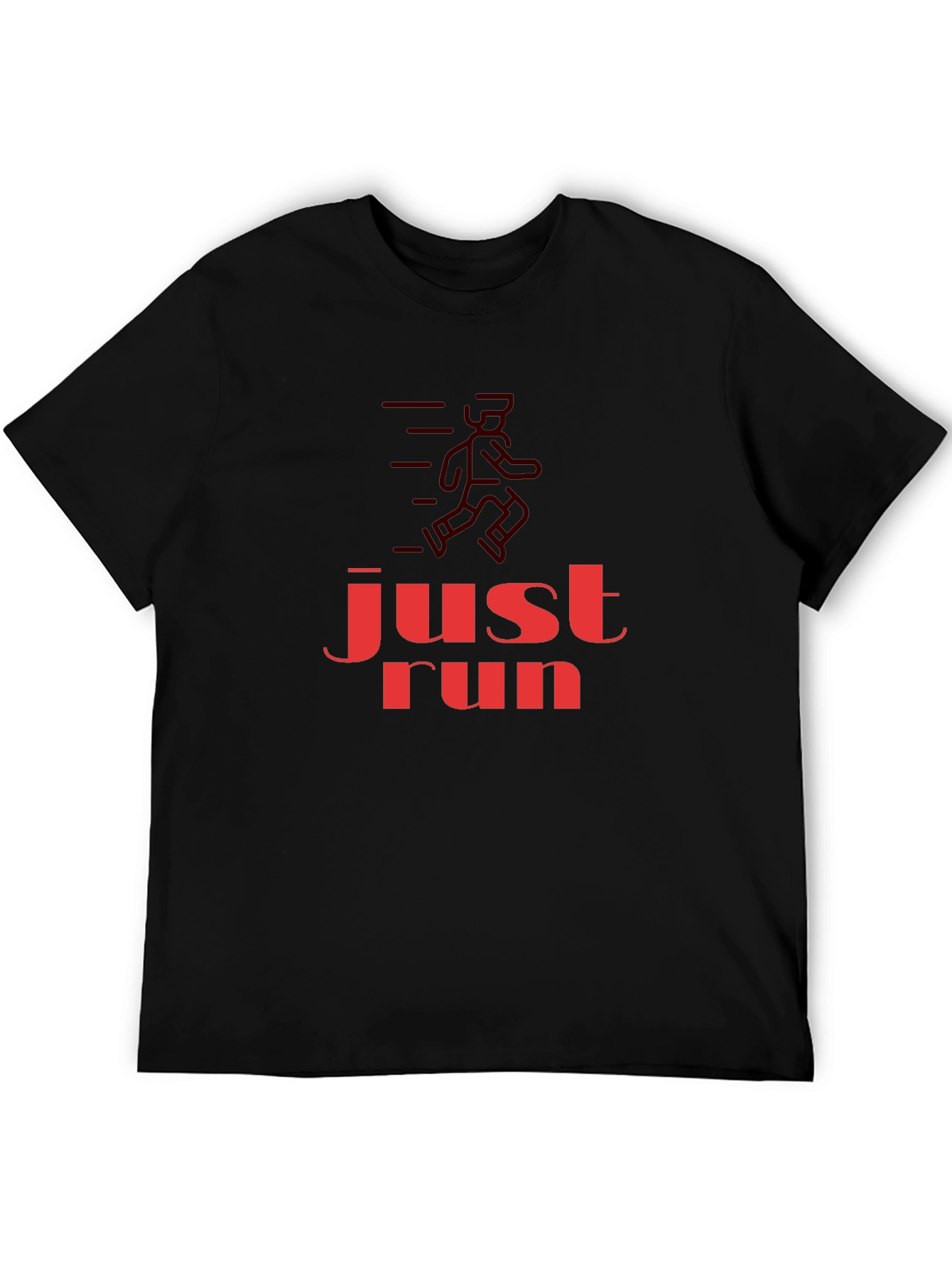 Just Run Graphic T-Shirt - Black