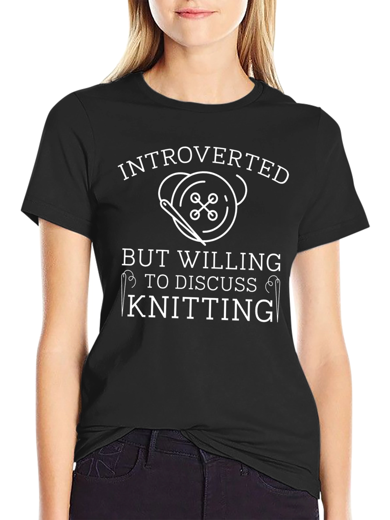 Introverted Knitting T-Shirt - Soft Cotton Tee