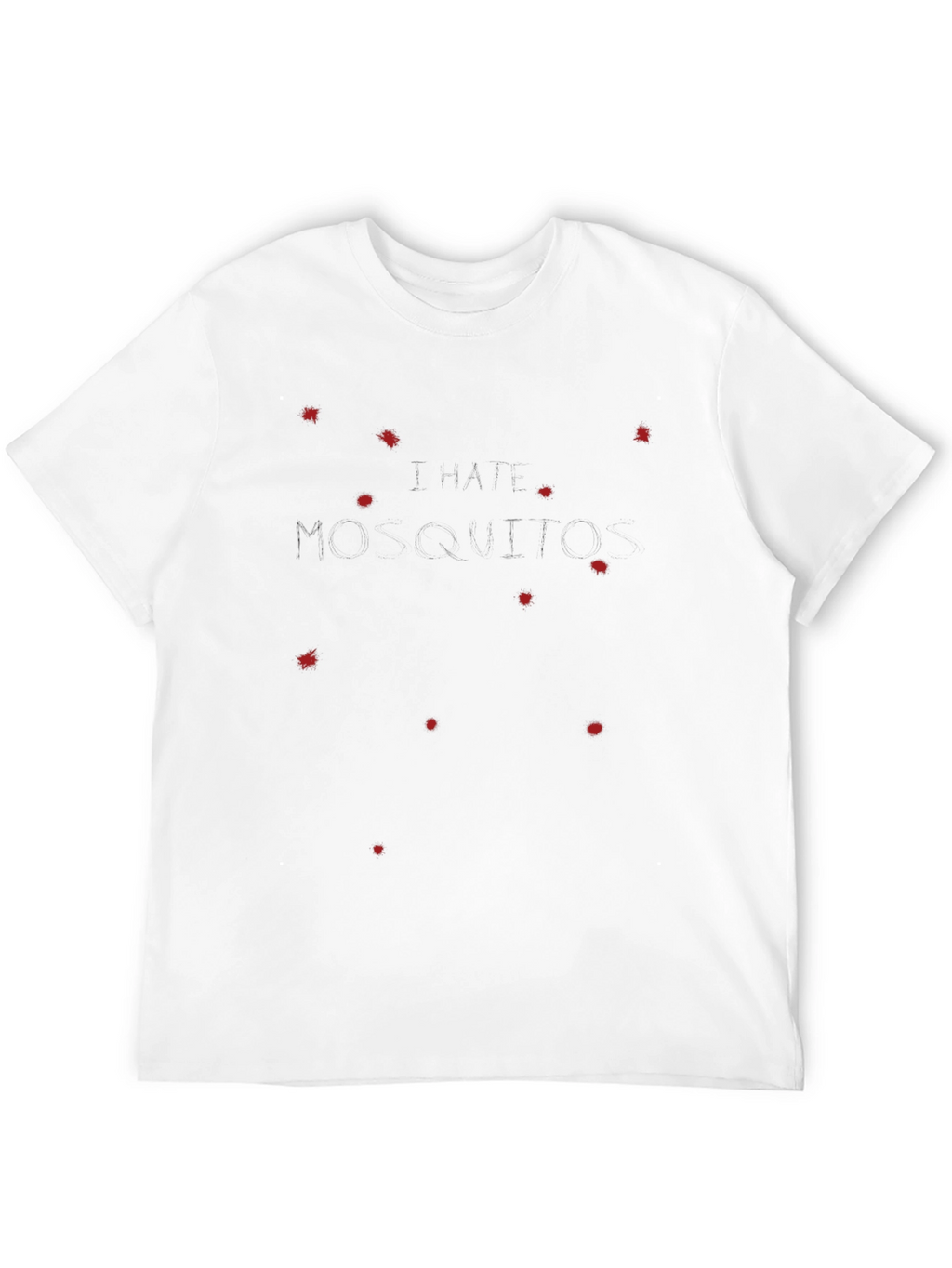 Modern Black Tee with Red Splatter Design