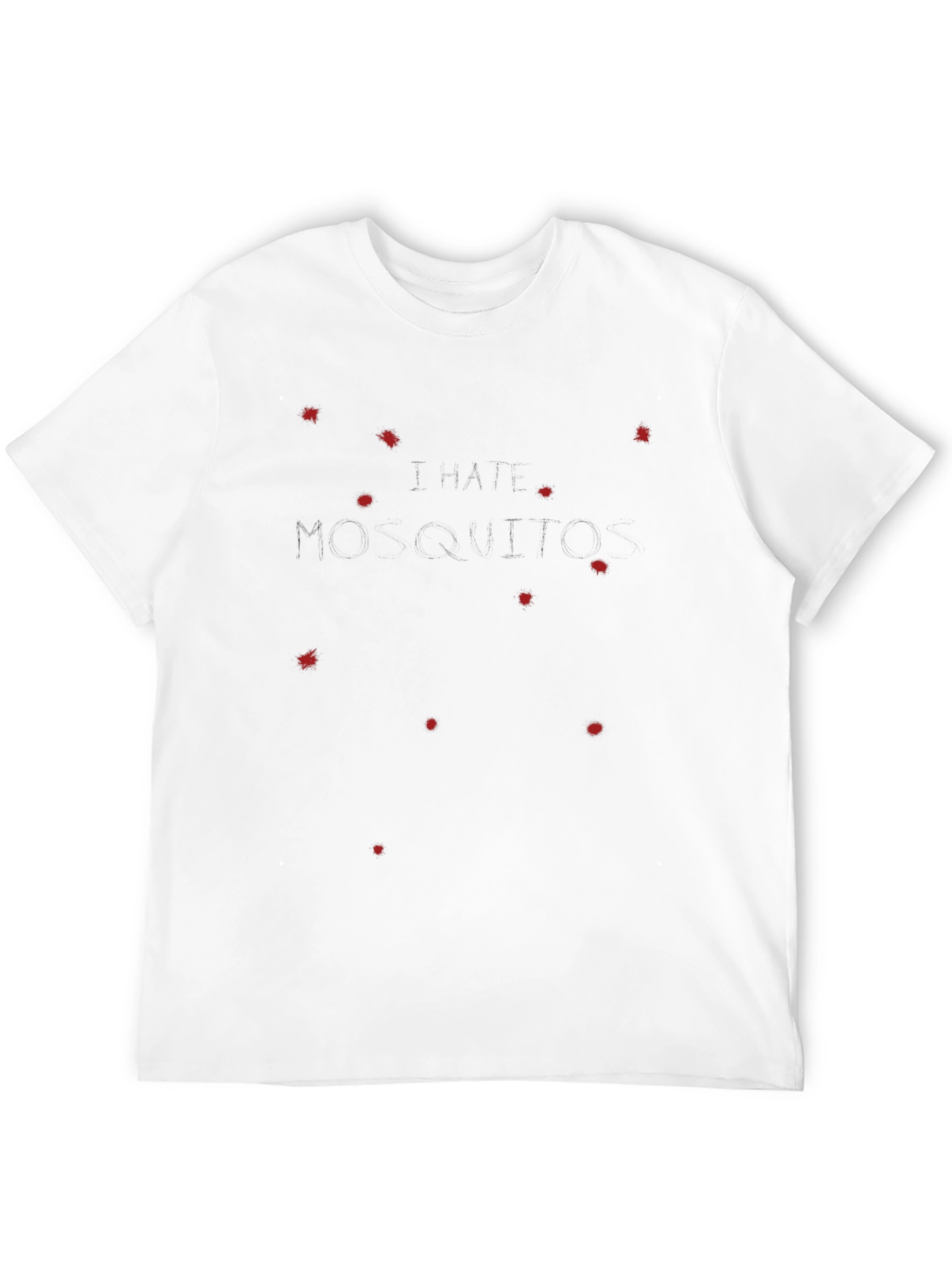 Modern Black Tee with Red Splatter Design