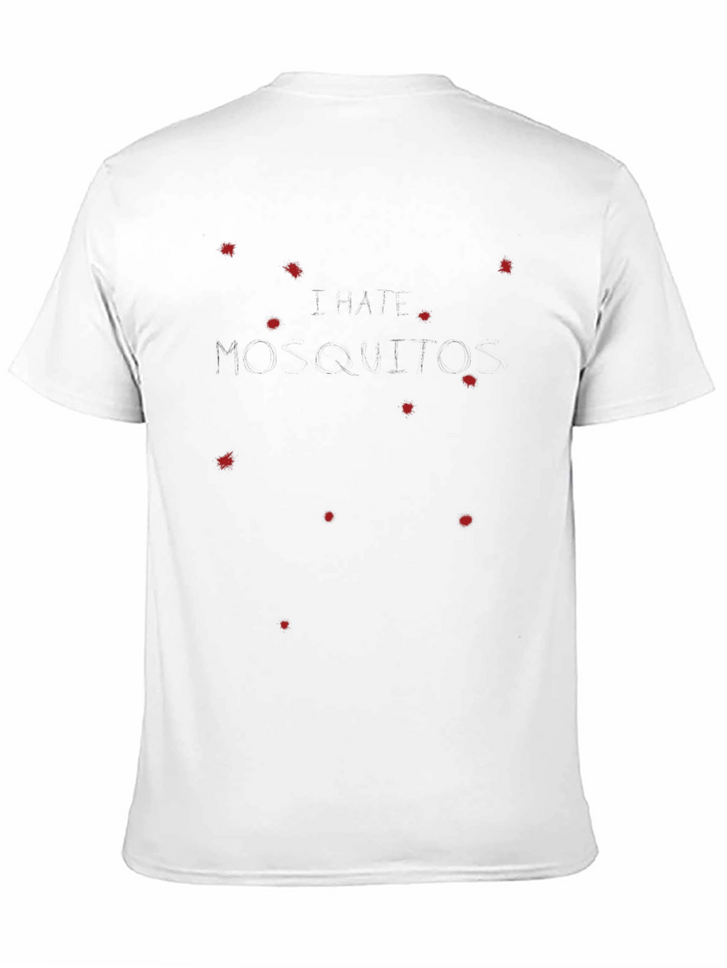 Modern Black Tee with Red Splatter Design