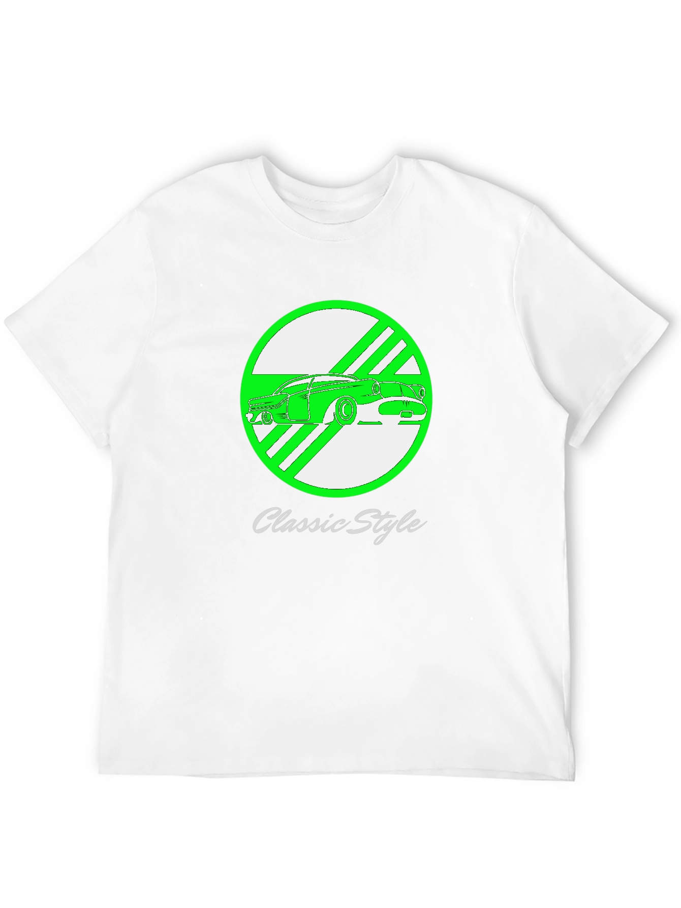 Classic Style Car Graphic T-Shirt - Black