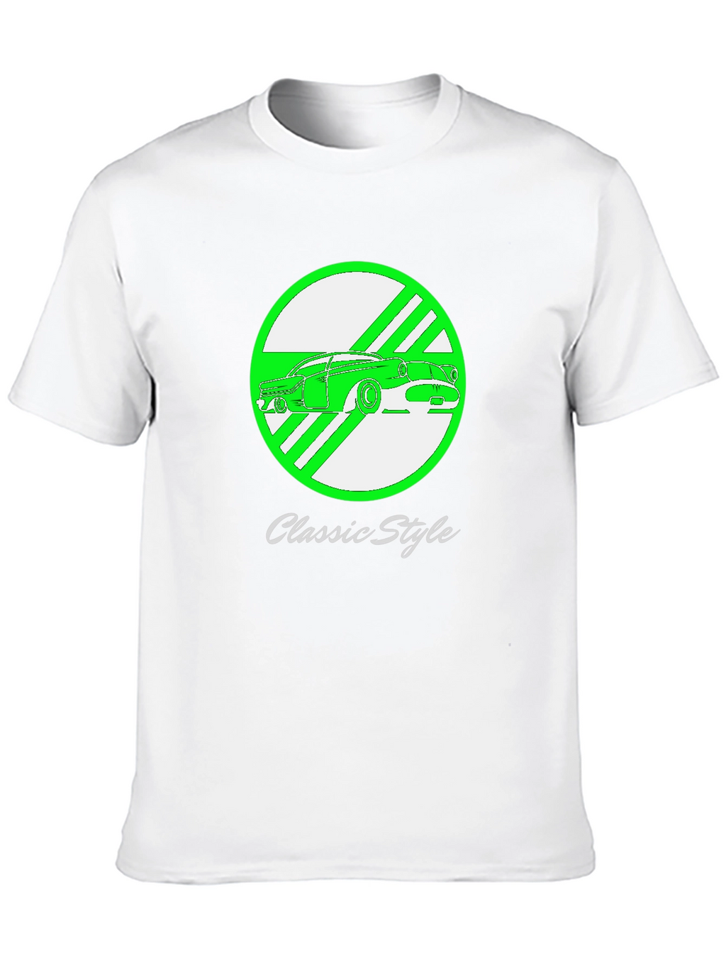 Classic Style Car Graphic T-Shirt - Black