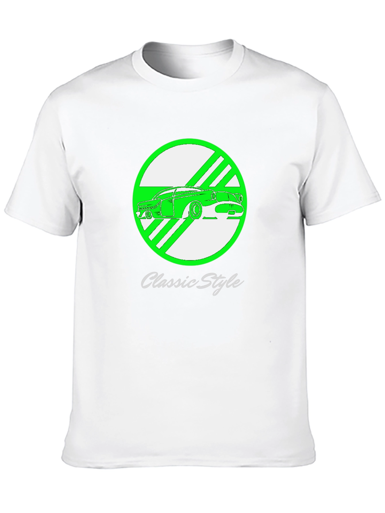 Classic Style Car Graphic T-Shirt - Black