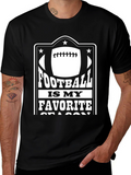 Football Is My Favorite Season Black T-Shirt