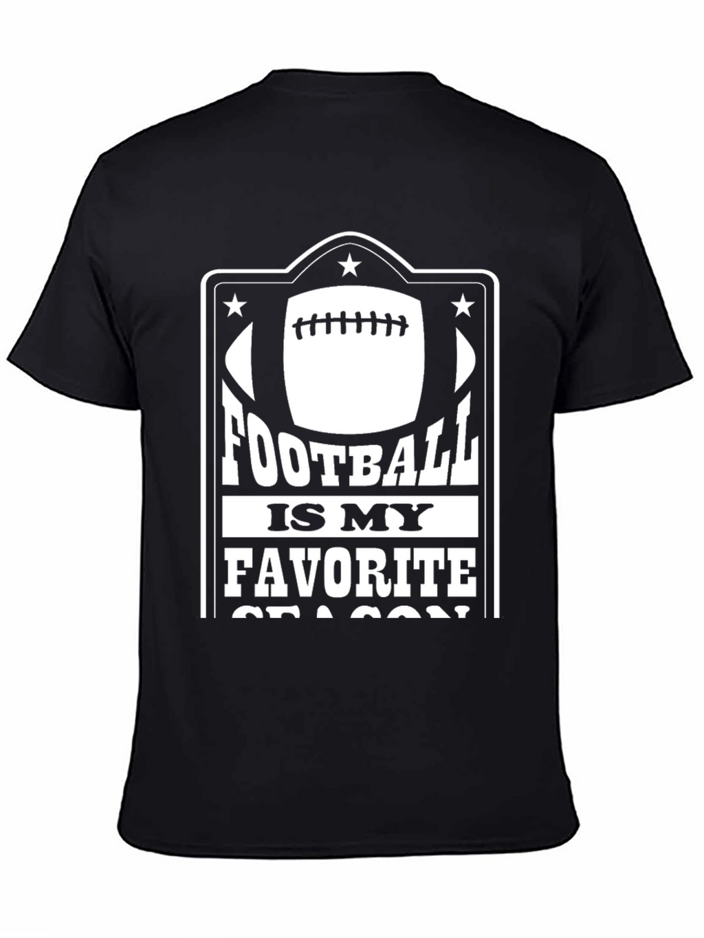 Football Is My Favorite Season Black T-Shirt