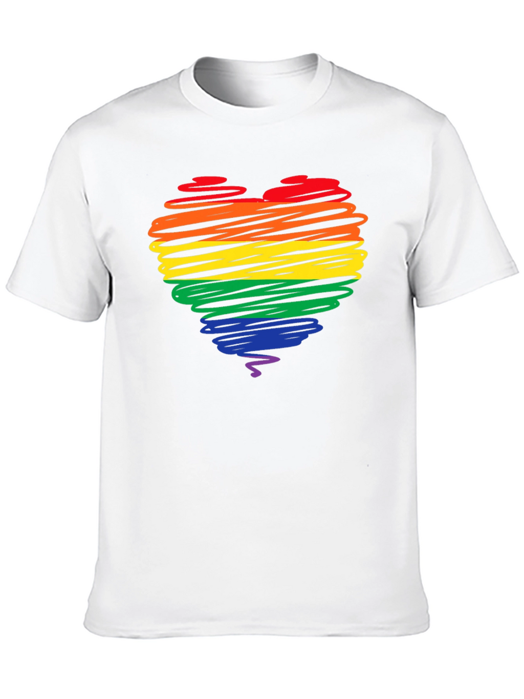 Rainbow Heart Graphic Tee - Pride Love T-Shirt