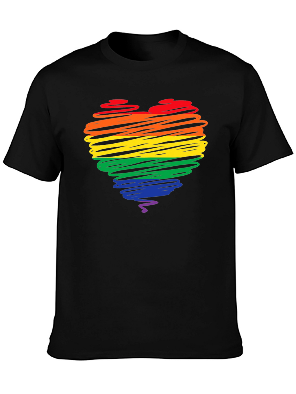 Rainbow Heart Graphic Tee - Pride Love T-Shirt