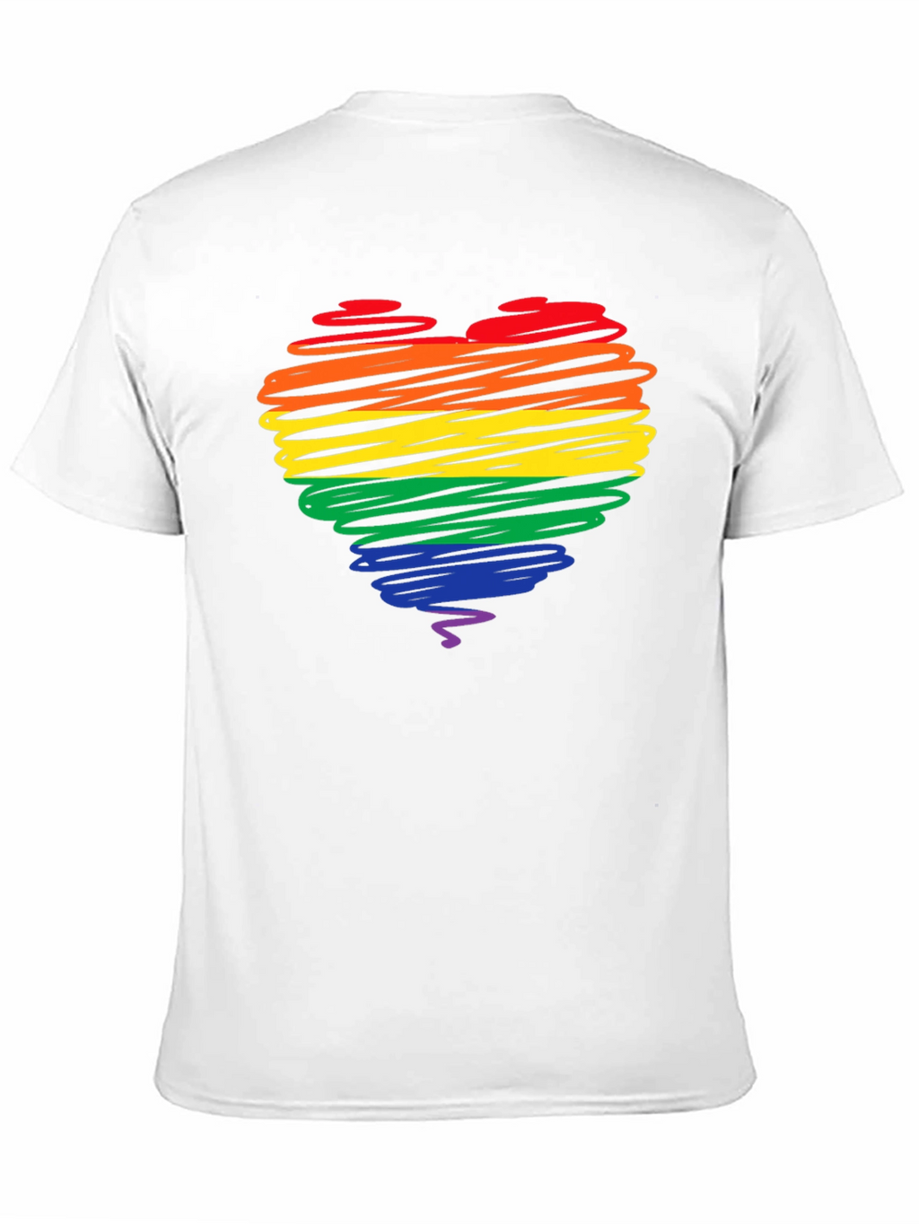 Rainbow Heart Graphic Tee - Pride Love T-Shirt