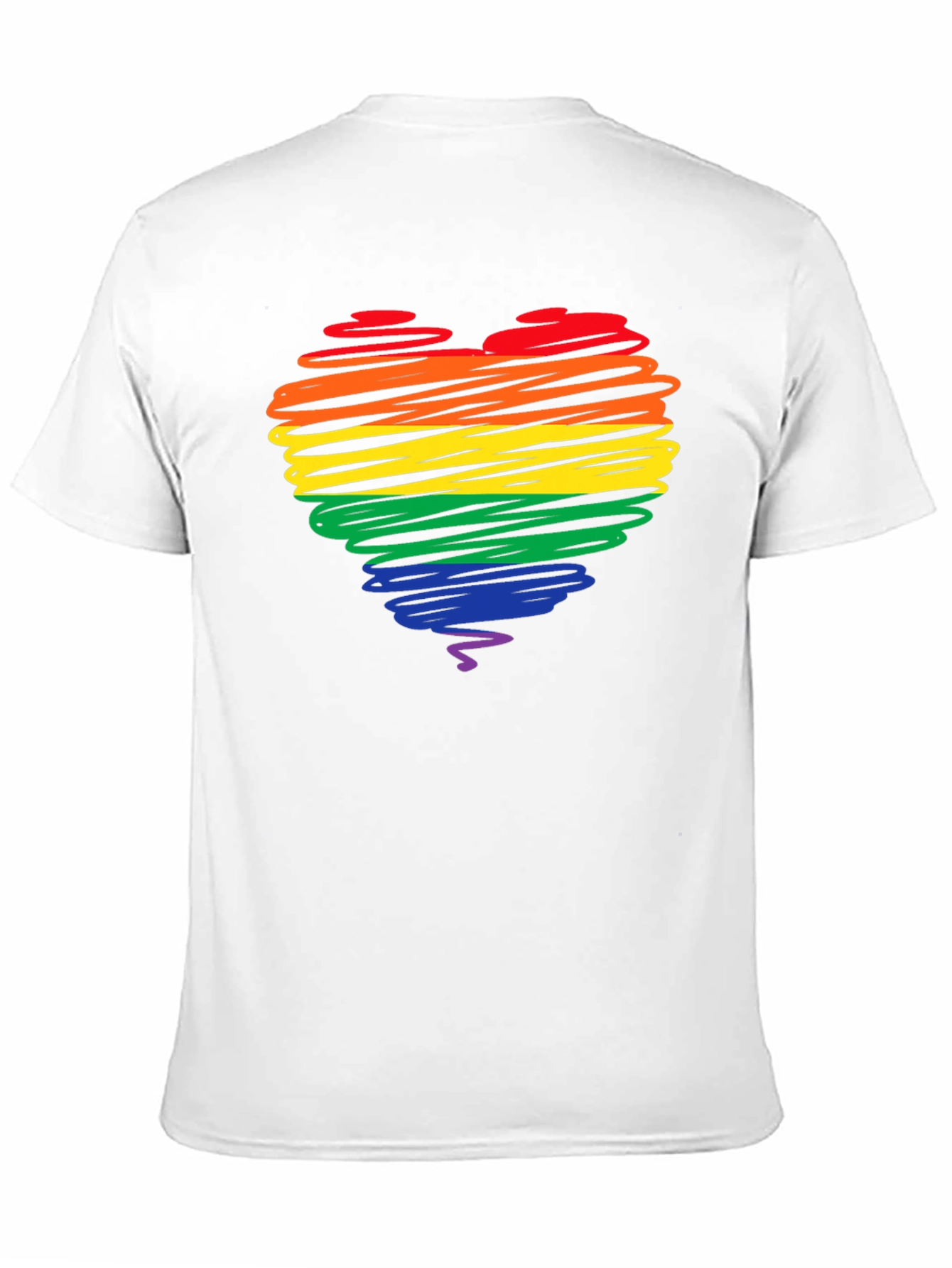 Rainbow Heart Graphic Tee - Pride Love T-Shirt