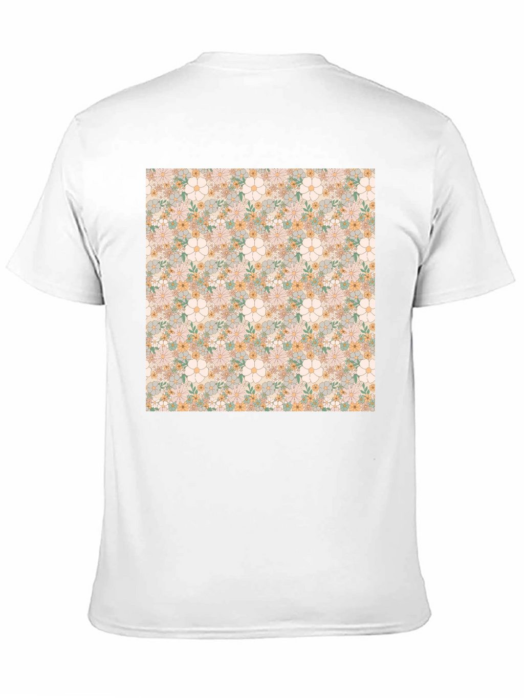 Floral Pattern T-Shirt - Retro Design