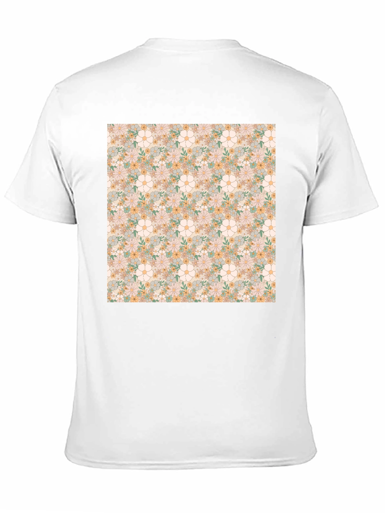 Floral Pattern T-Shirt - Retro Design