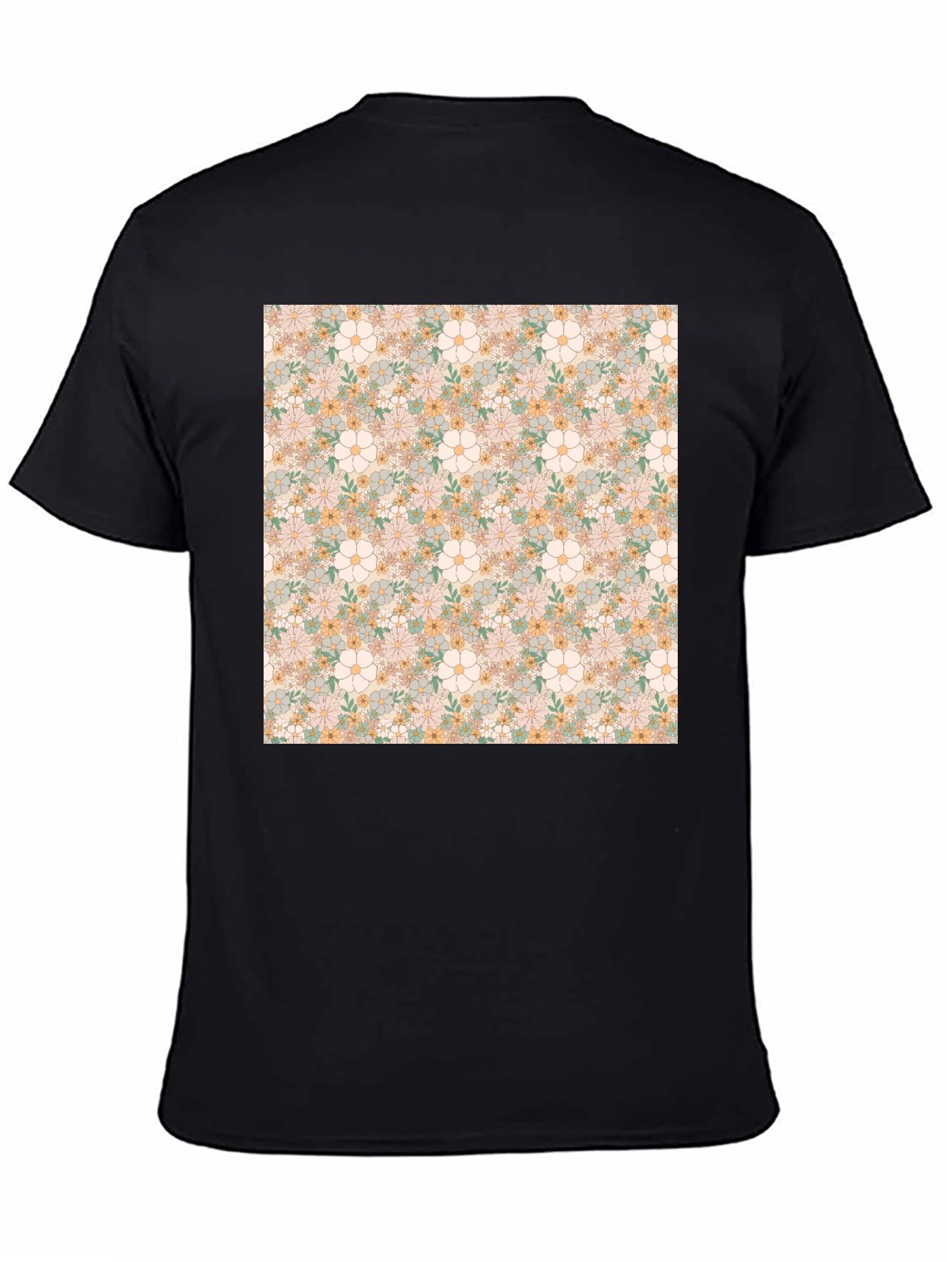 Floral Pattern T-Shirt - Retro Design