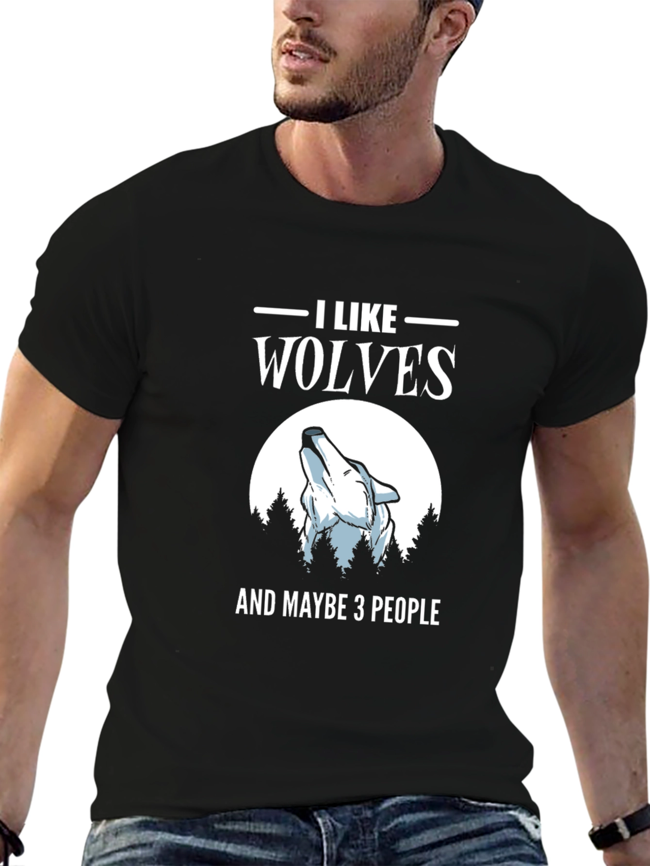 I Like Wolves and Maybe 3 People Graphic Tee