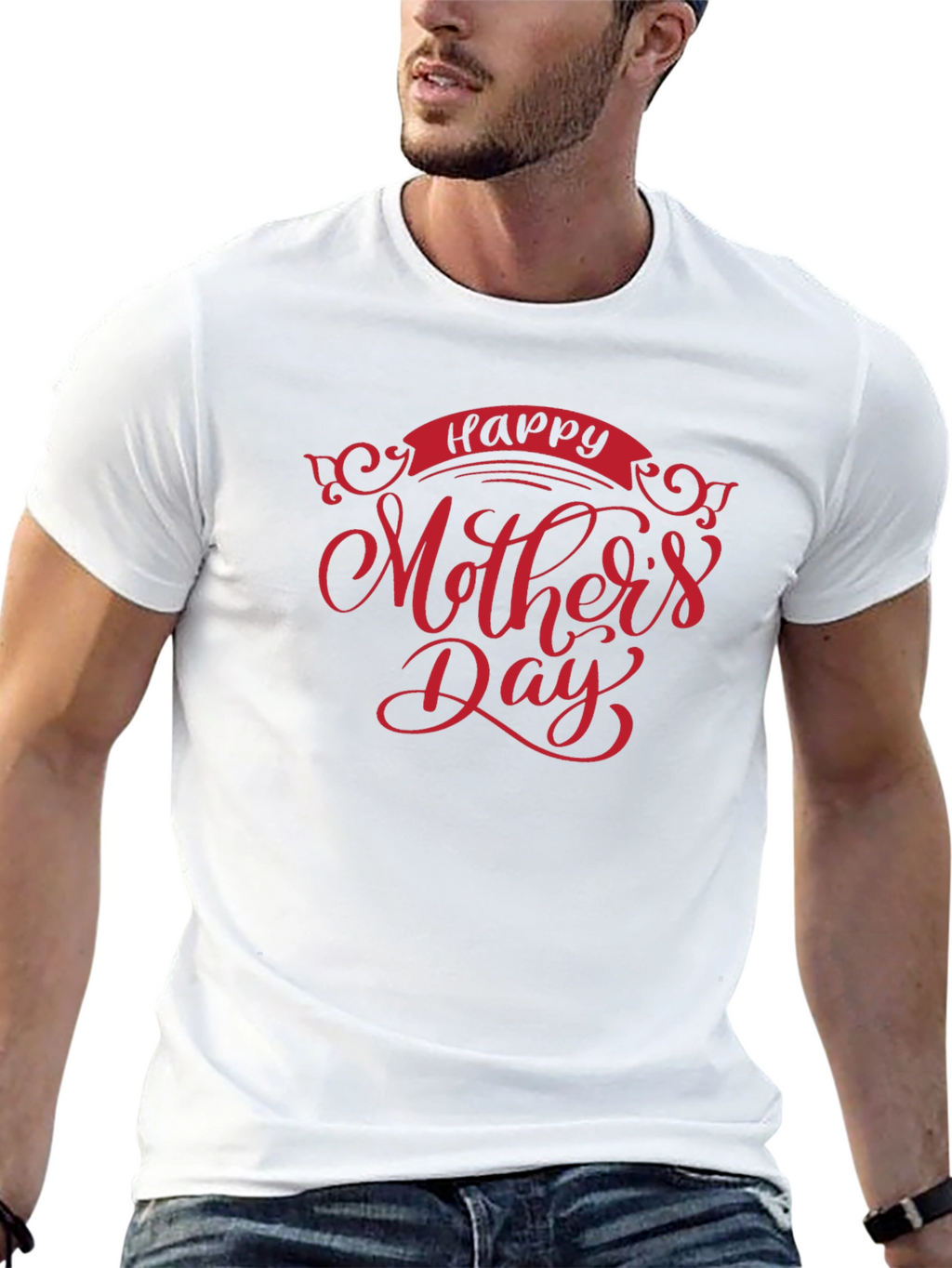 Happy Mothers Day Graphic Tee - Black