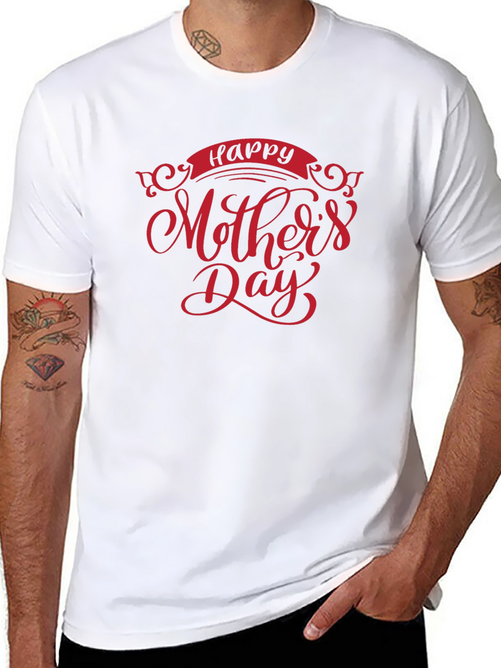 Happy Mothers Day Graphic Tee - Black