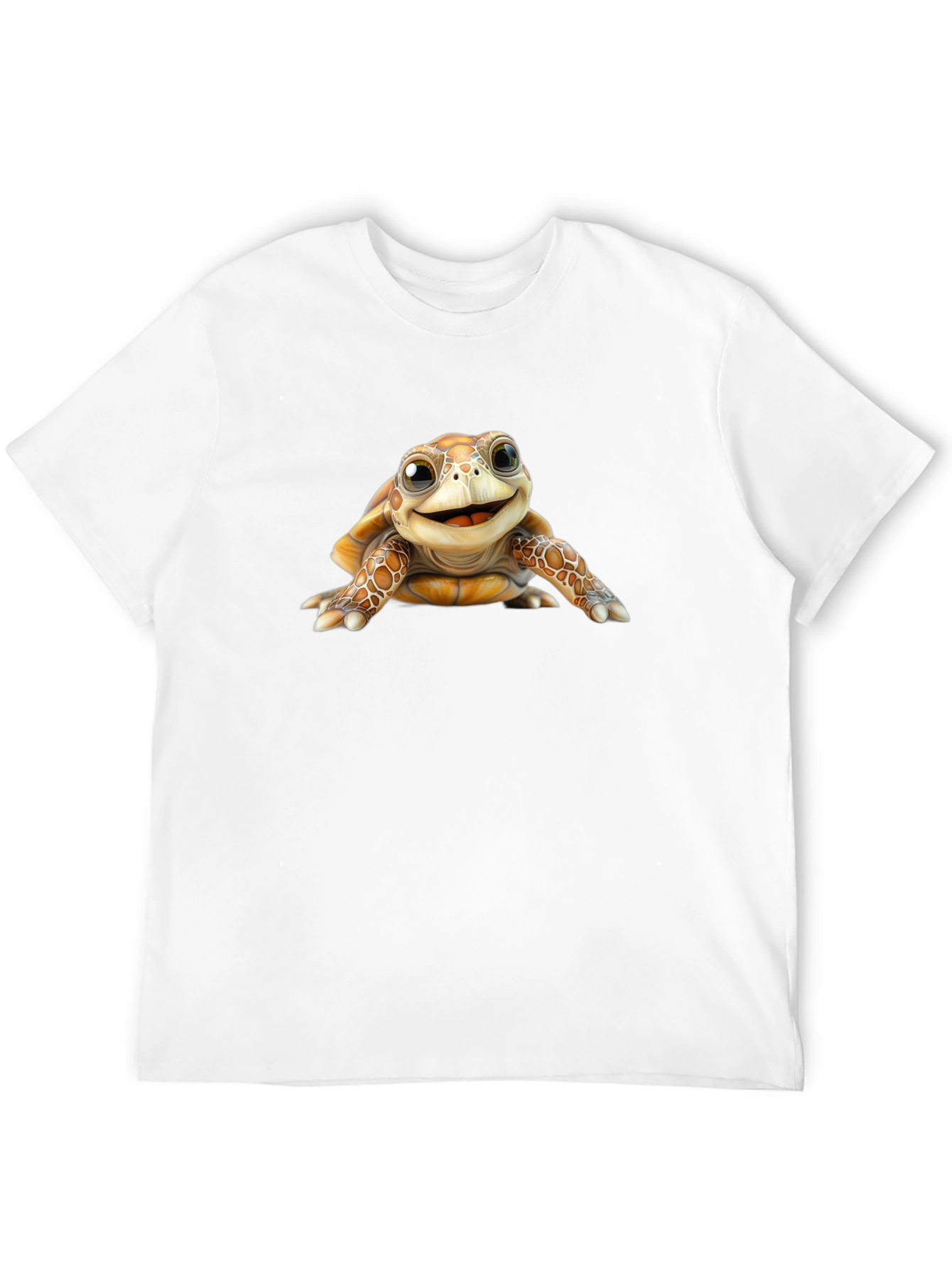 Cute Turtle Graphic Black T-Shirt