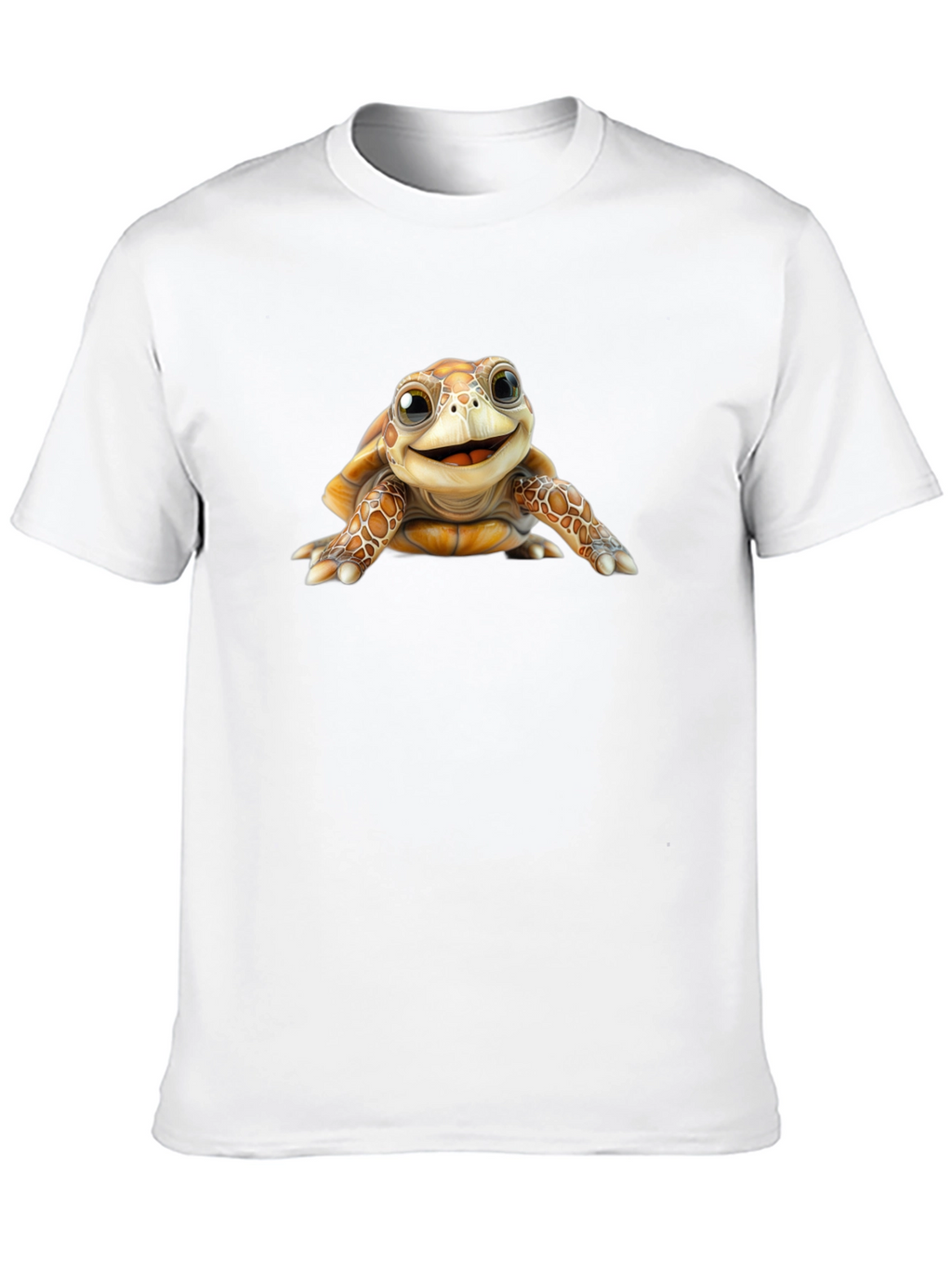 Cute Turtle Graphic Black T-Shirt