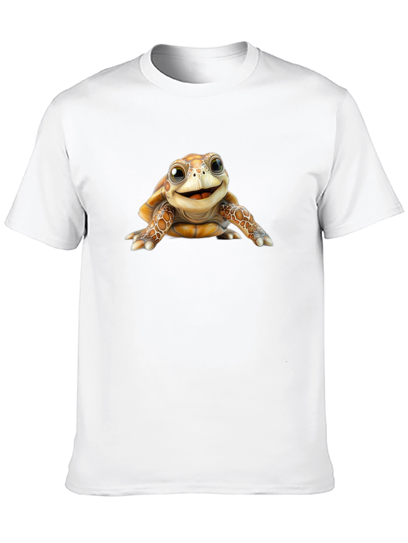 Cute Turtle Graphic Black T-Shirt