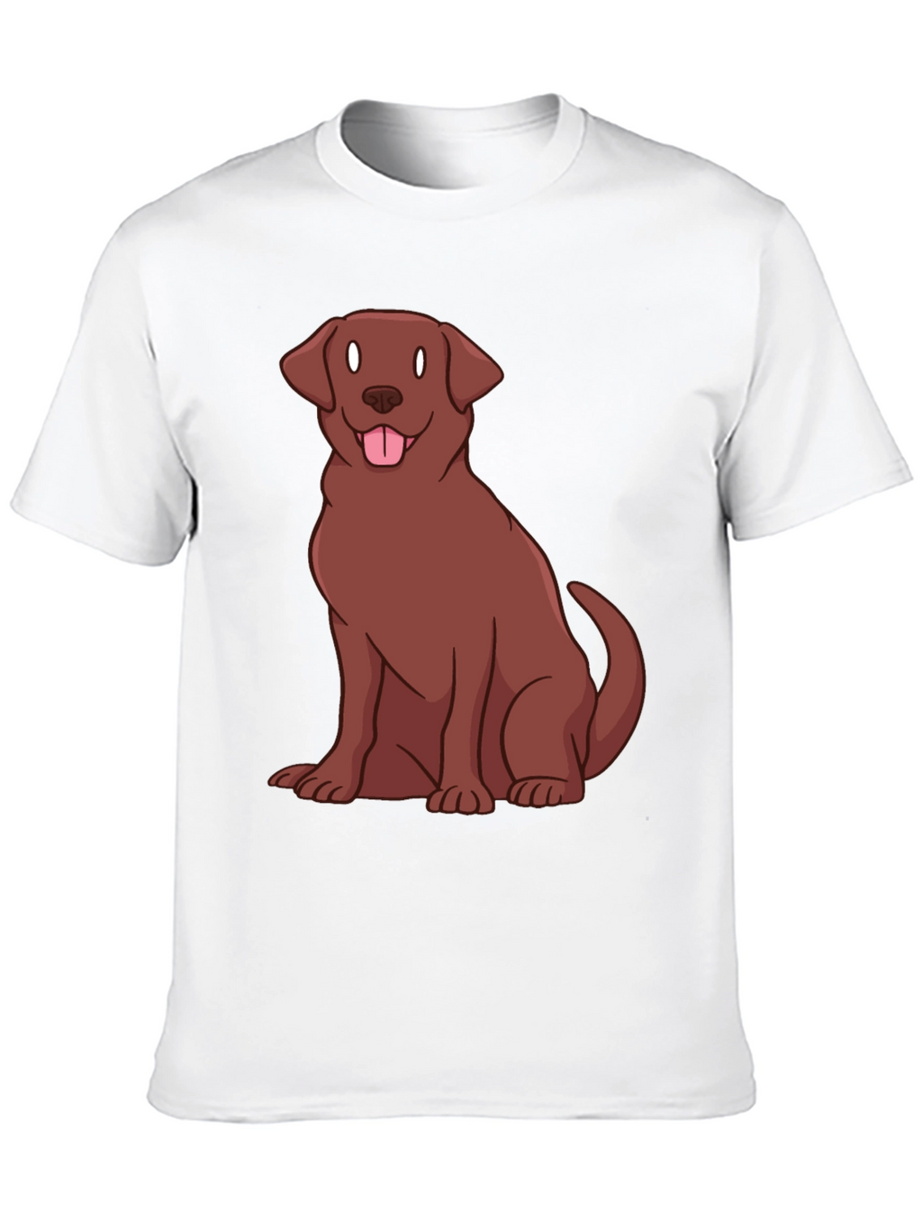 Chocolate Lab Dog Graphic T-Shirt - Black