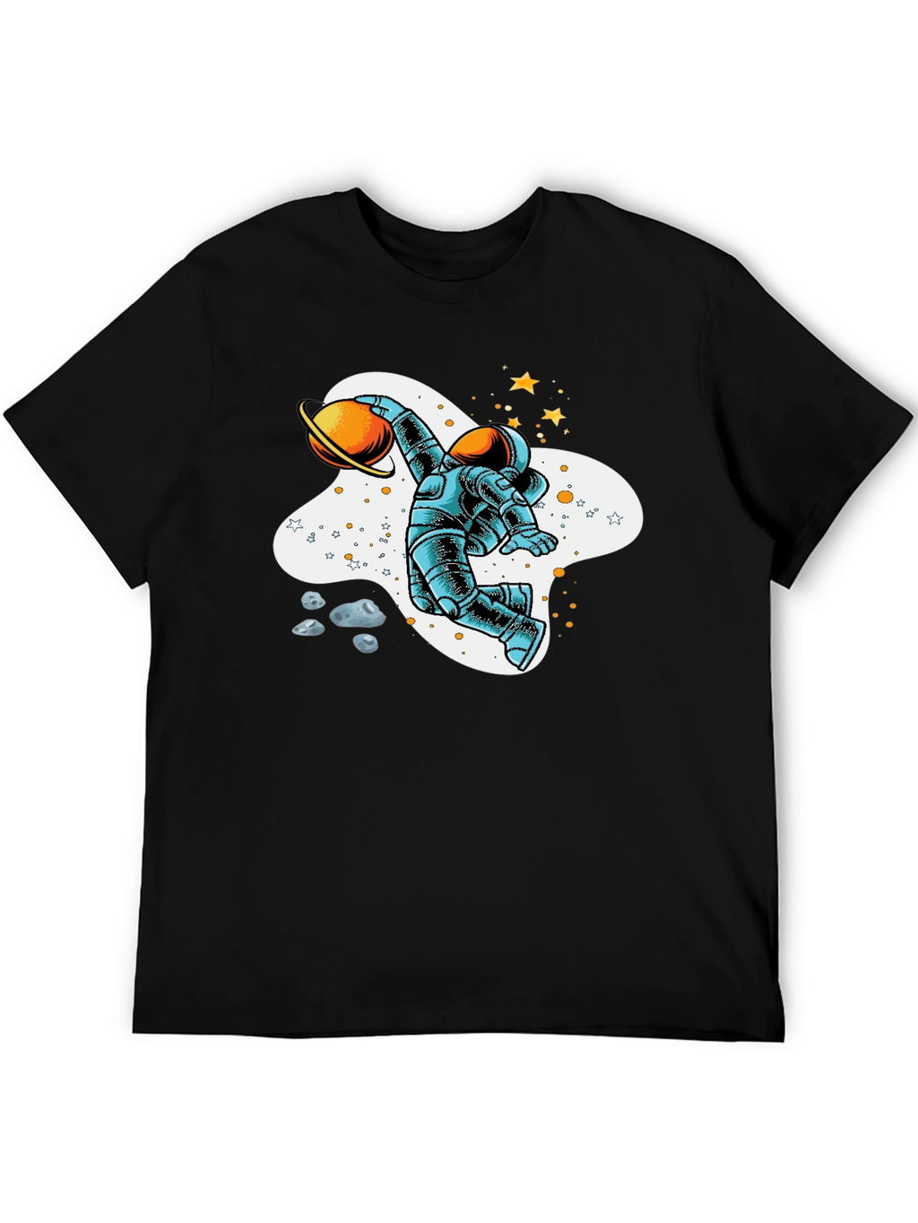 Astronaut Planet Basketball Graphic T-Shirt