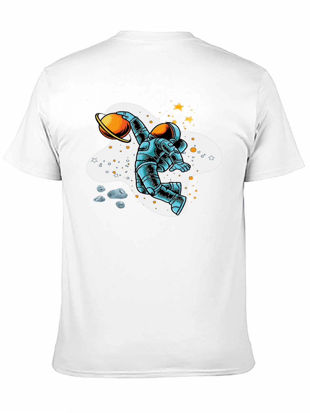 Astronaut Planet Basketball Graphic T-Shirt