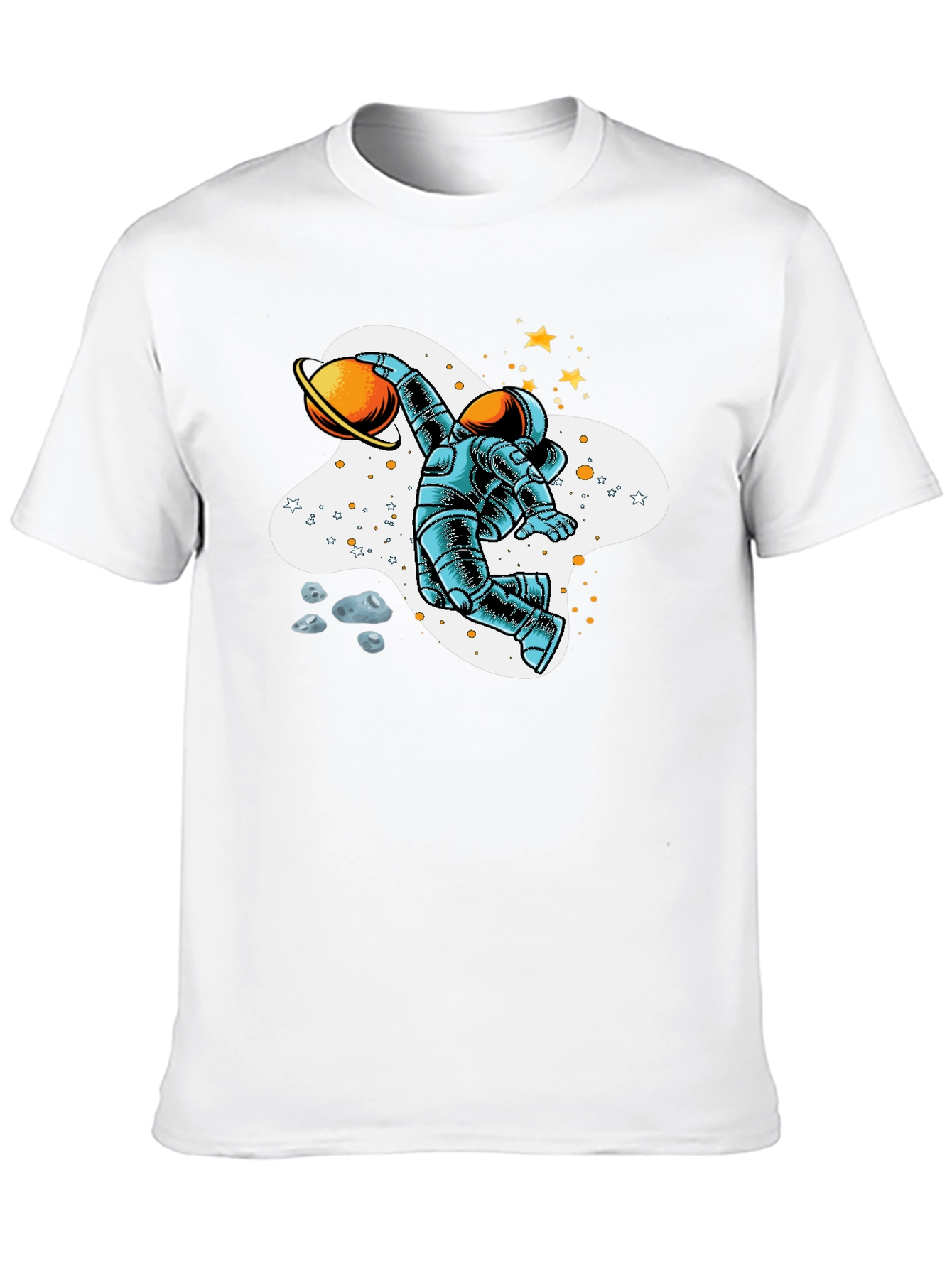 Astronaut Planet Basketball Graphic T-Shirt