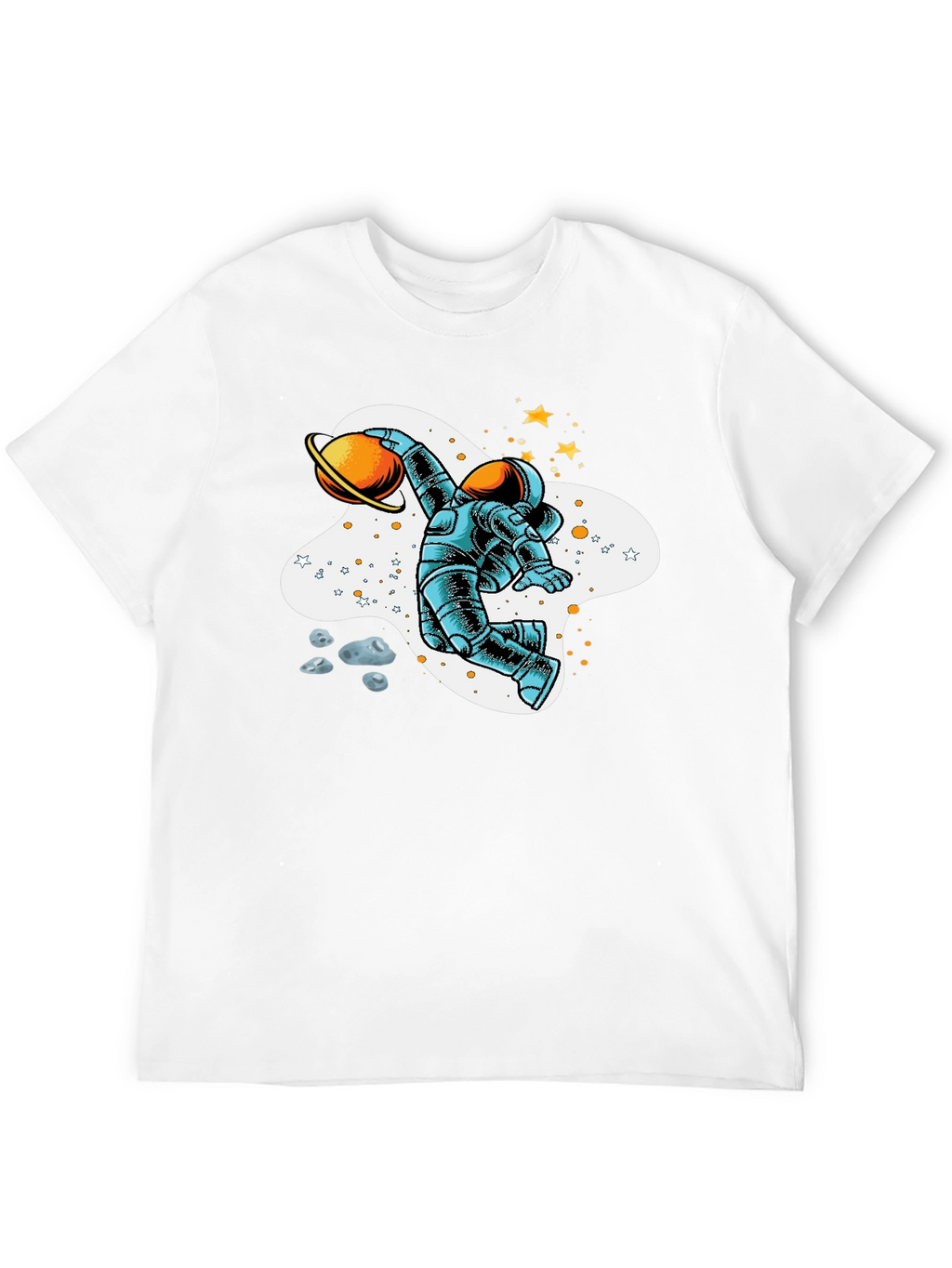 Astronaut Planet Basketball Graphic T-Shirt