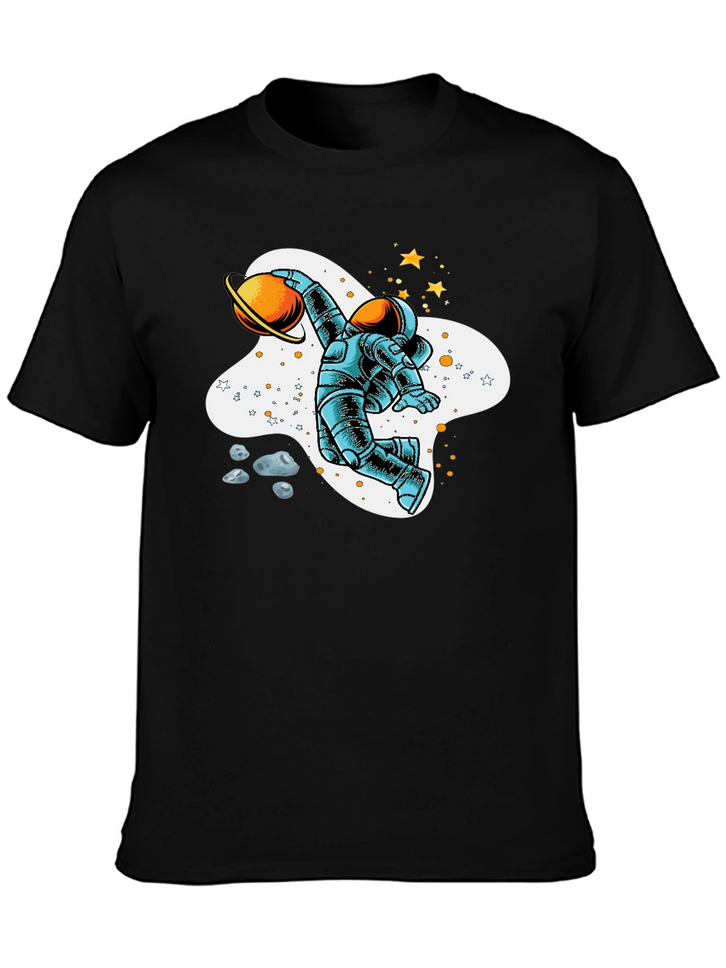 Astronaut Planet Basketball Graphic T-Shirt