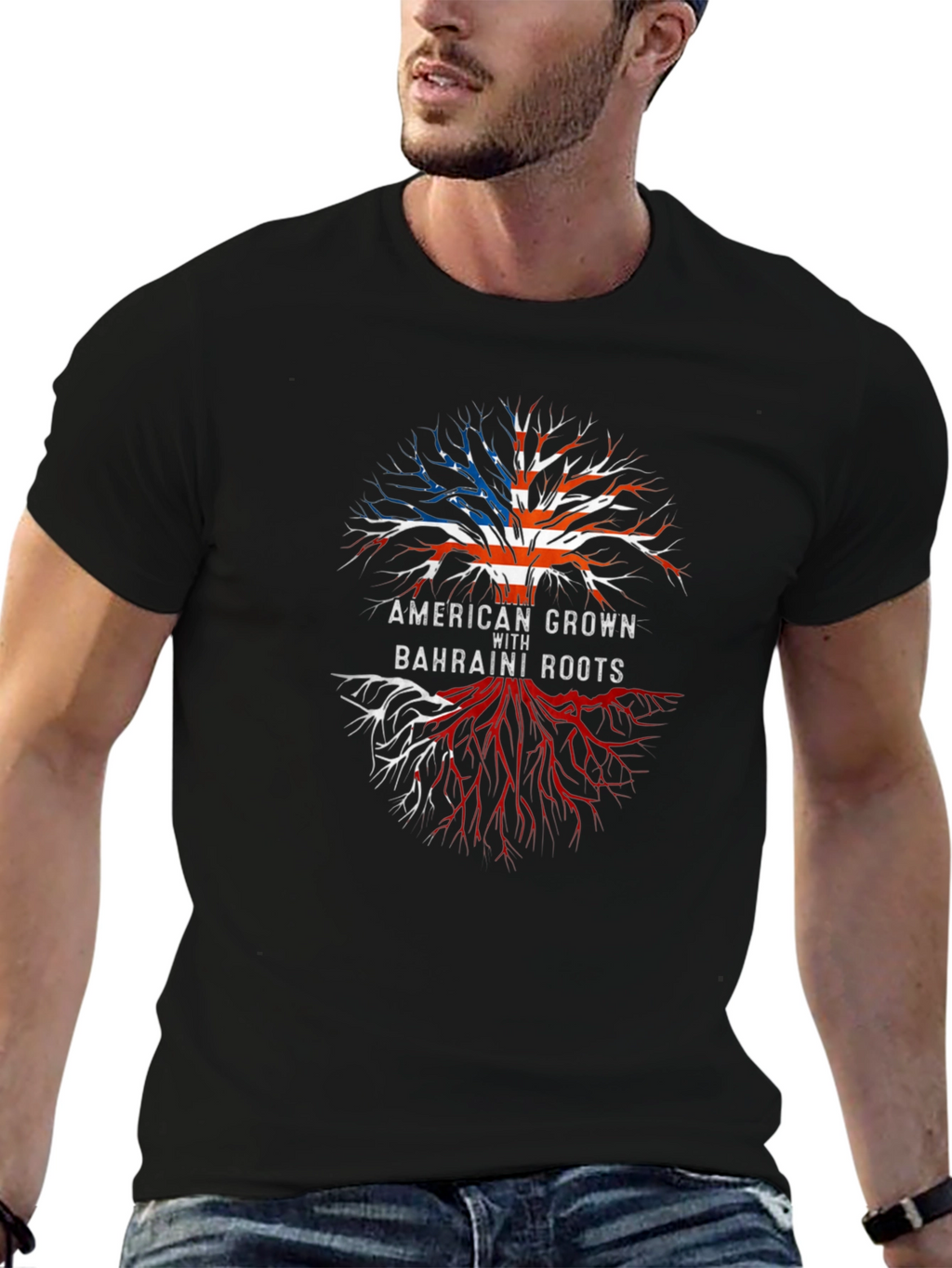 American Grown with Bahraini Roots Tee