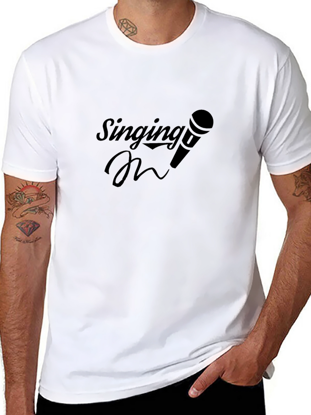 Singing Microphone Graphic T-Shirt
