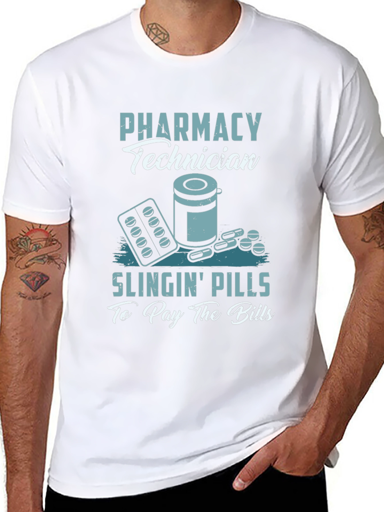 Pharmacy Technician T-Shirt - Slingin Pills Design