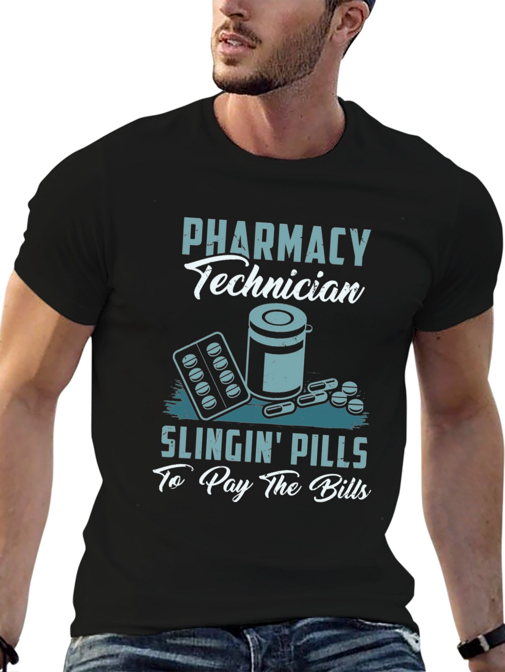 Pharmacy Technician T-Shirt - Slingin Pills Design